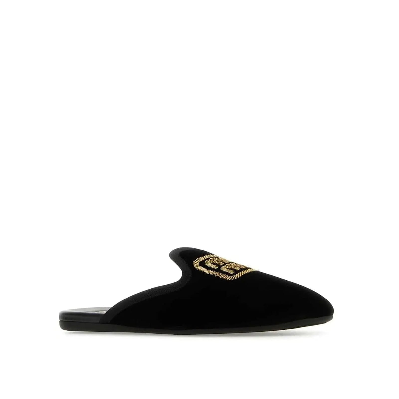 Miu Miu Logo Embroidered Slip-on Mules Women In Black