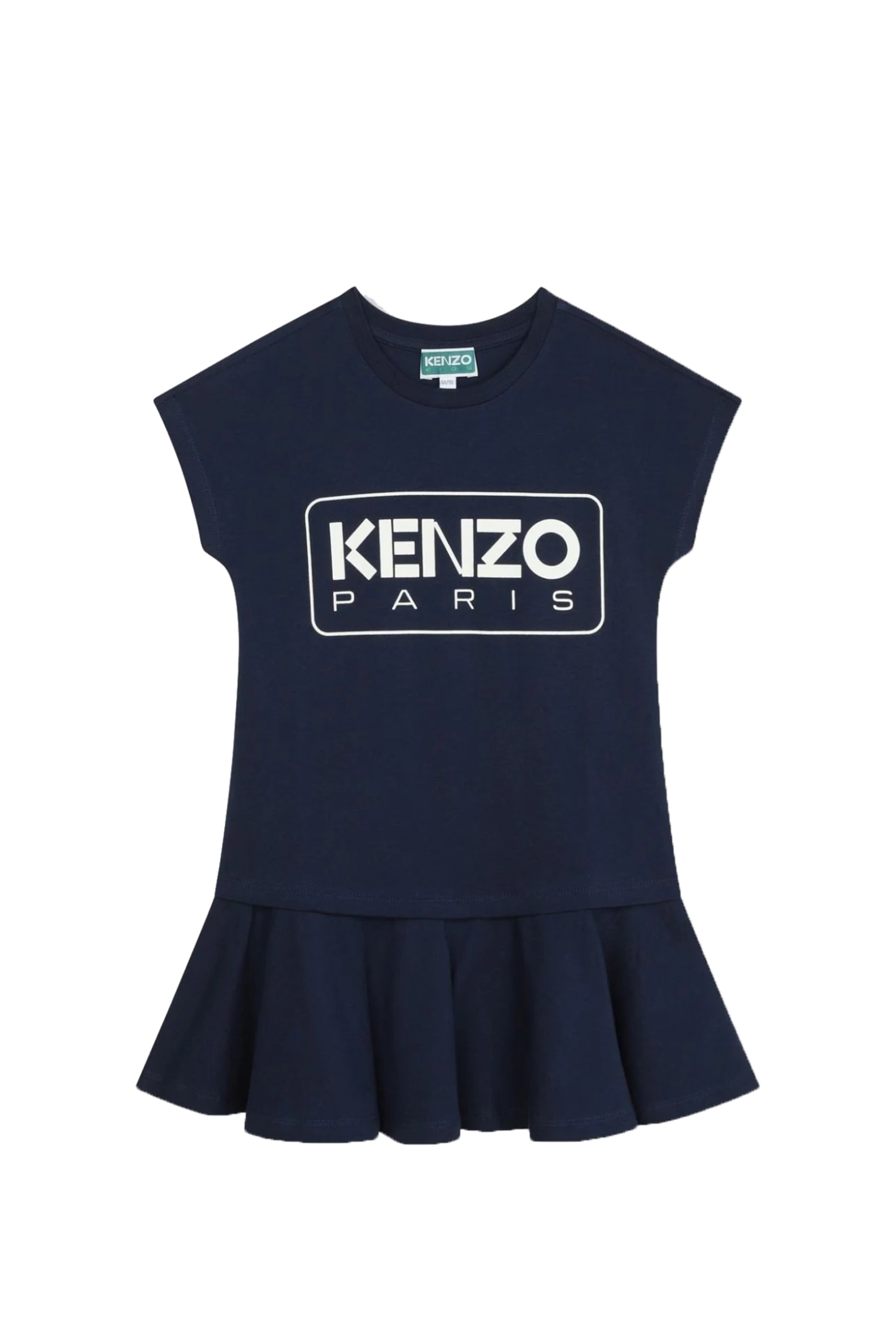 Shop Kenzo Cotton Dress In Blue