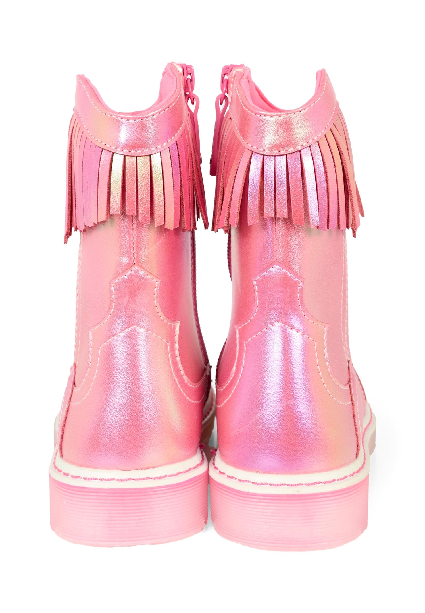 Billieblush Pink Ankle Boots For Girl With Logo In Pink