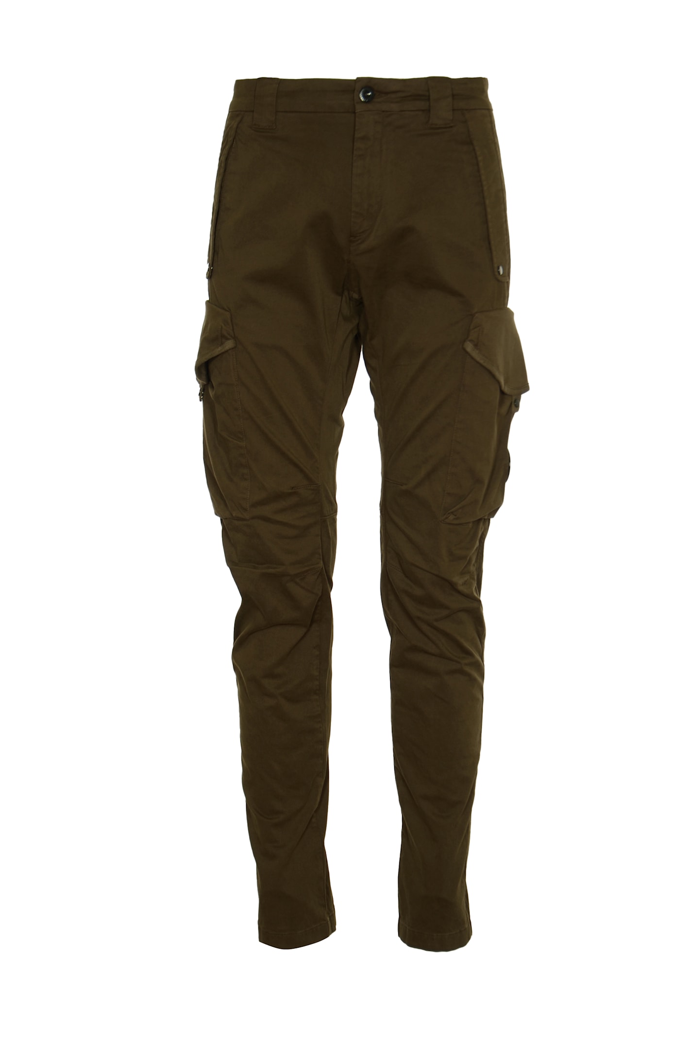 Shop C.p. Company Cargo Fitted Trousers In Ivy Green