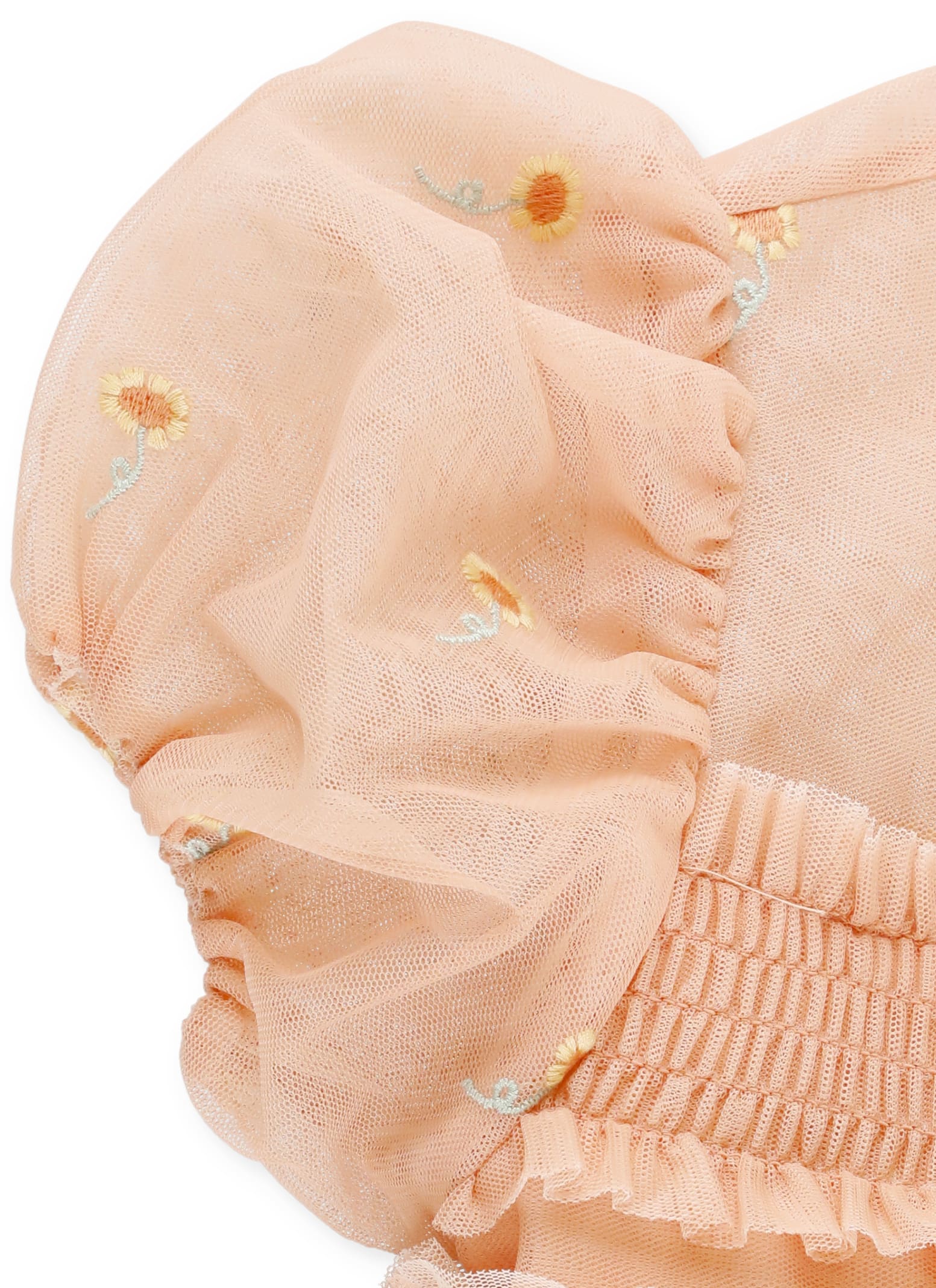 Shop Stella Mccartney Sunflower Embroidery Dress In Pink