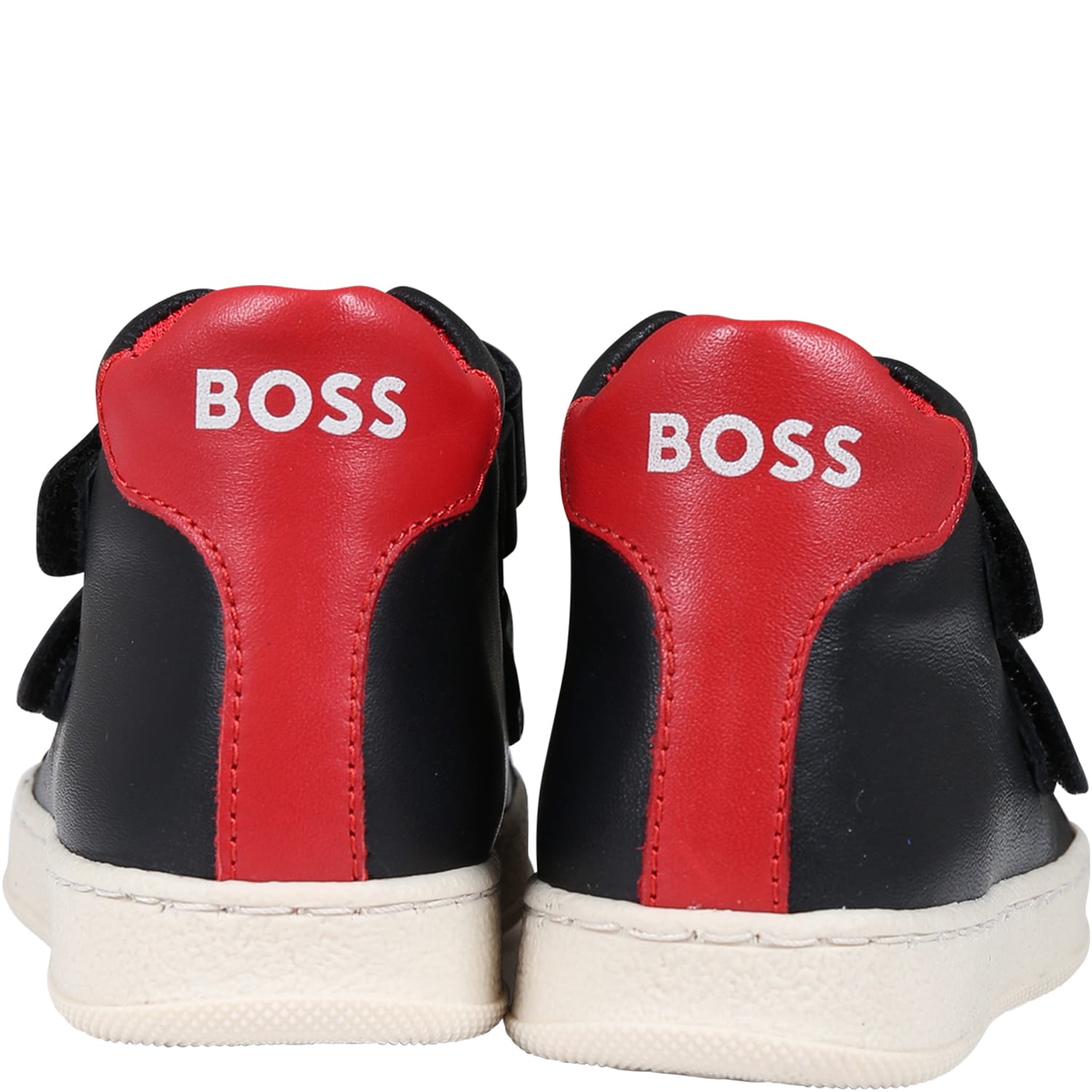 Hugo Boss Black Sneakers For Boy With Logo In Black