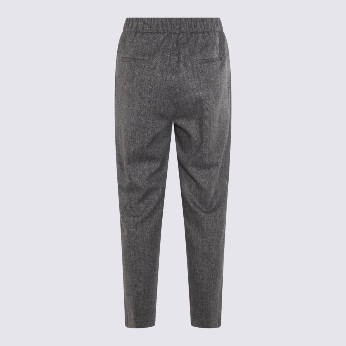 Antonelli Elastic Waist Casual Pants In Gray