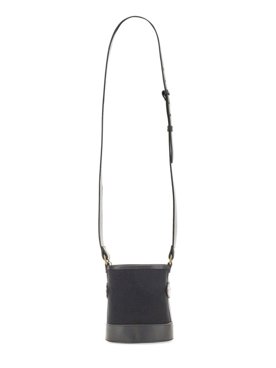 Shop Isabel Marant Samara Logo Embroidered Small Shoulder Bag In Black