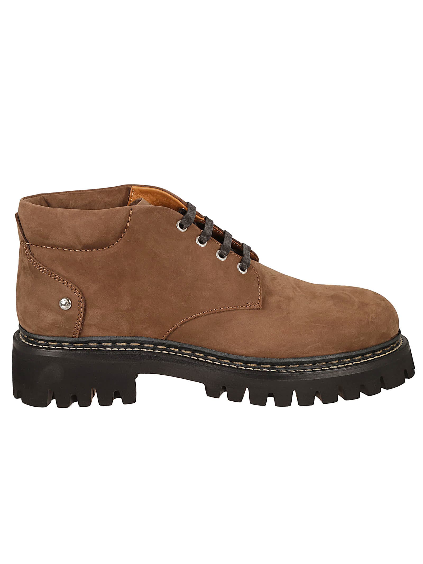 Shop Dsquared2 Desert Canadian Ankle Boots In Dark Brown