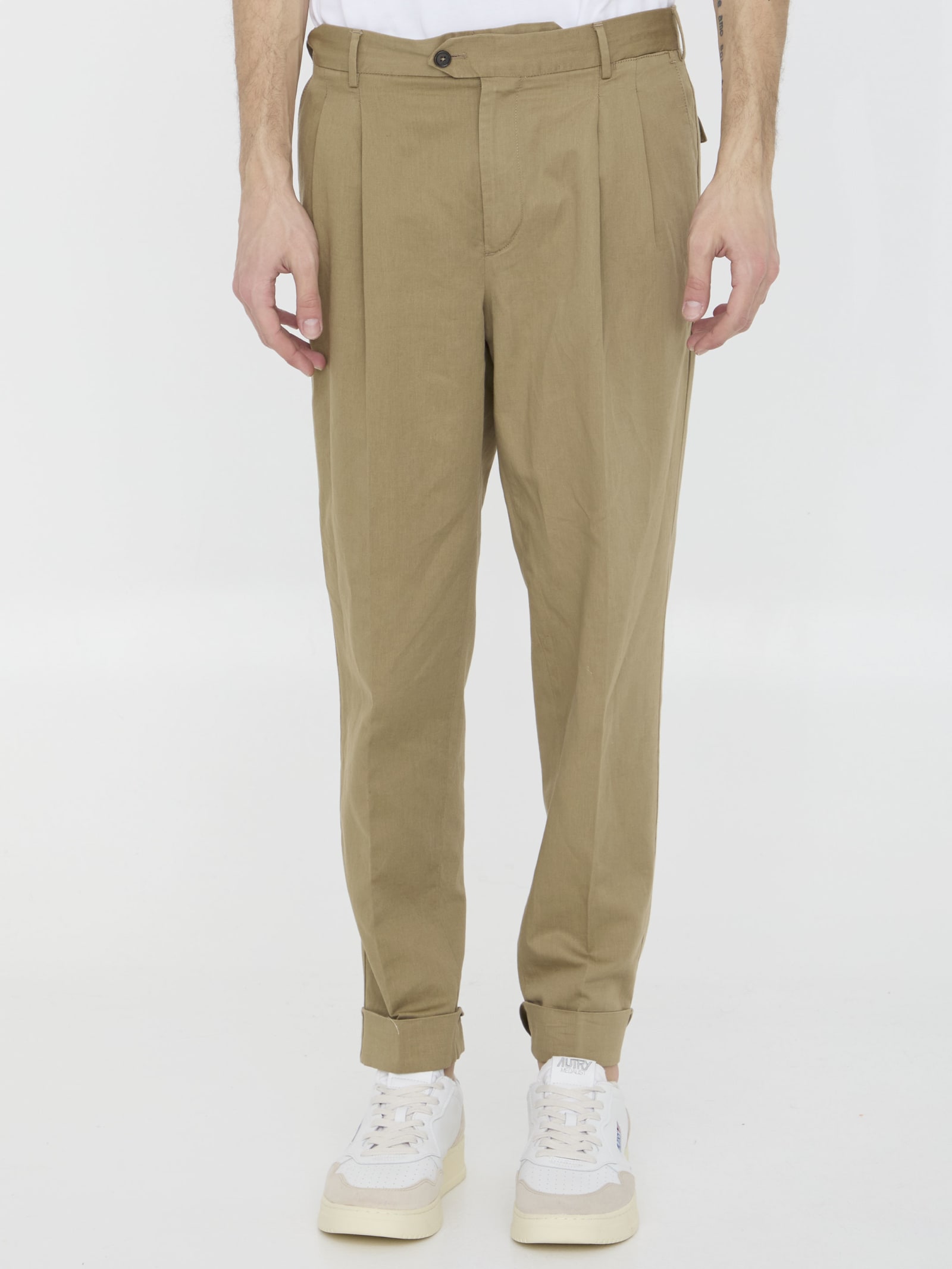 Shop Pt01 Cotton And Linen Trousers