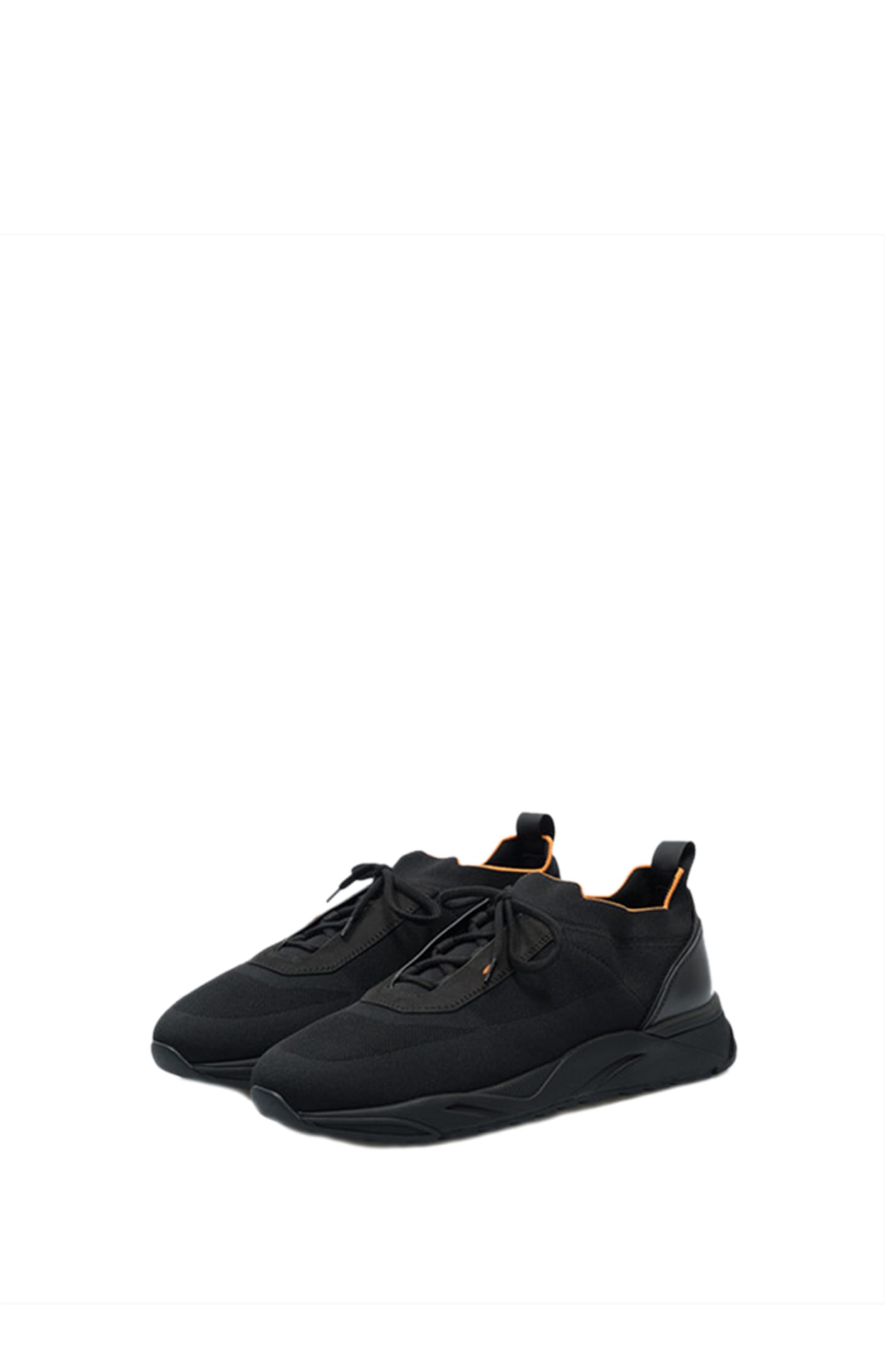 Shop Santoni Flin Sneakers In Black