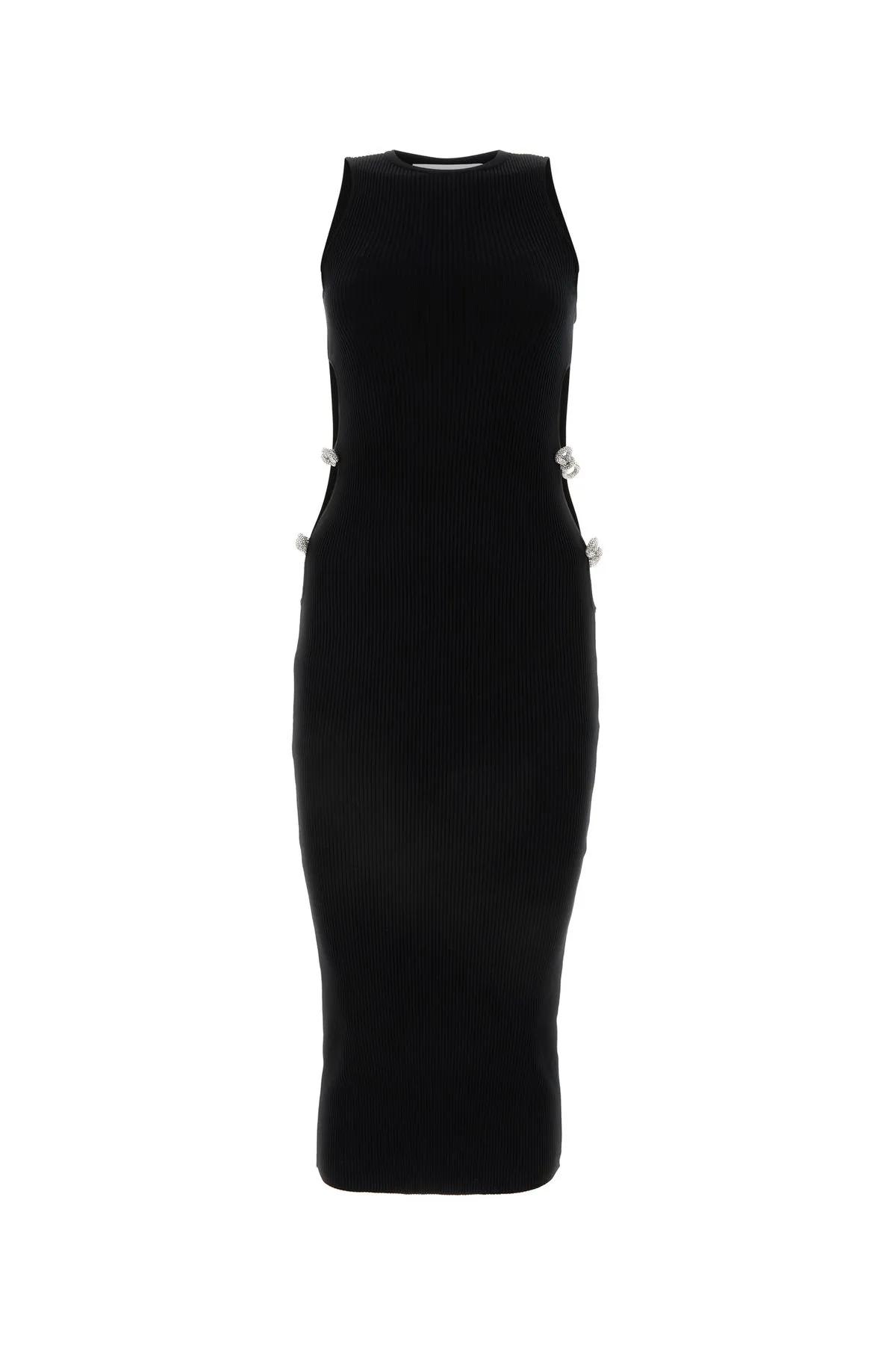 Shop Mach &amp; Mach Black Viscose Blend Dress