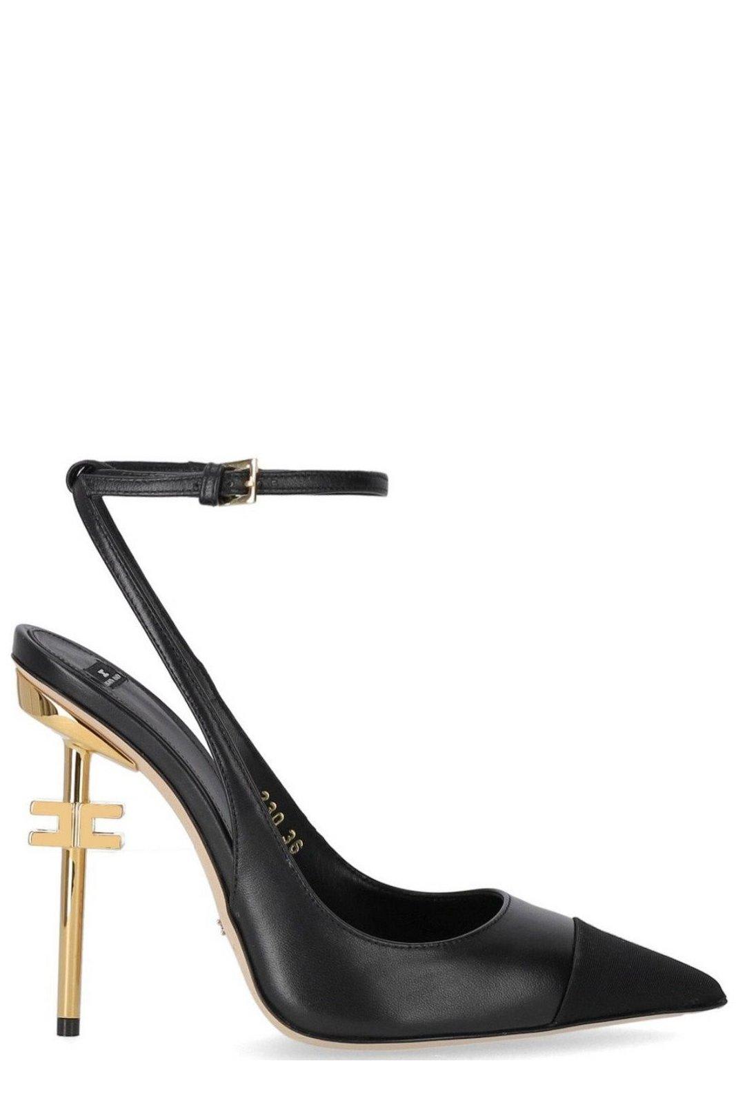 Sculpted Heel Slingback Pumps