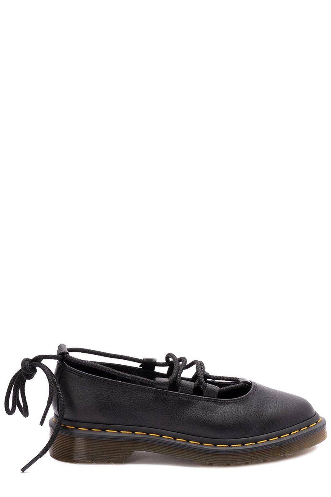 Dr. Martens Elphie Leather Ballet Flat Women In Black