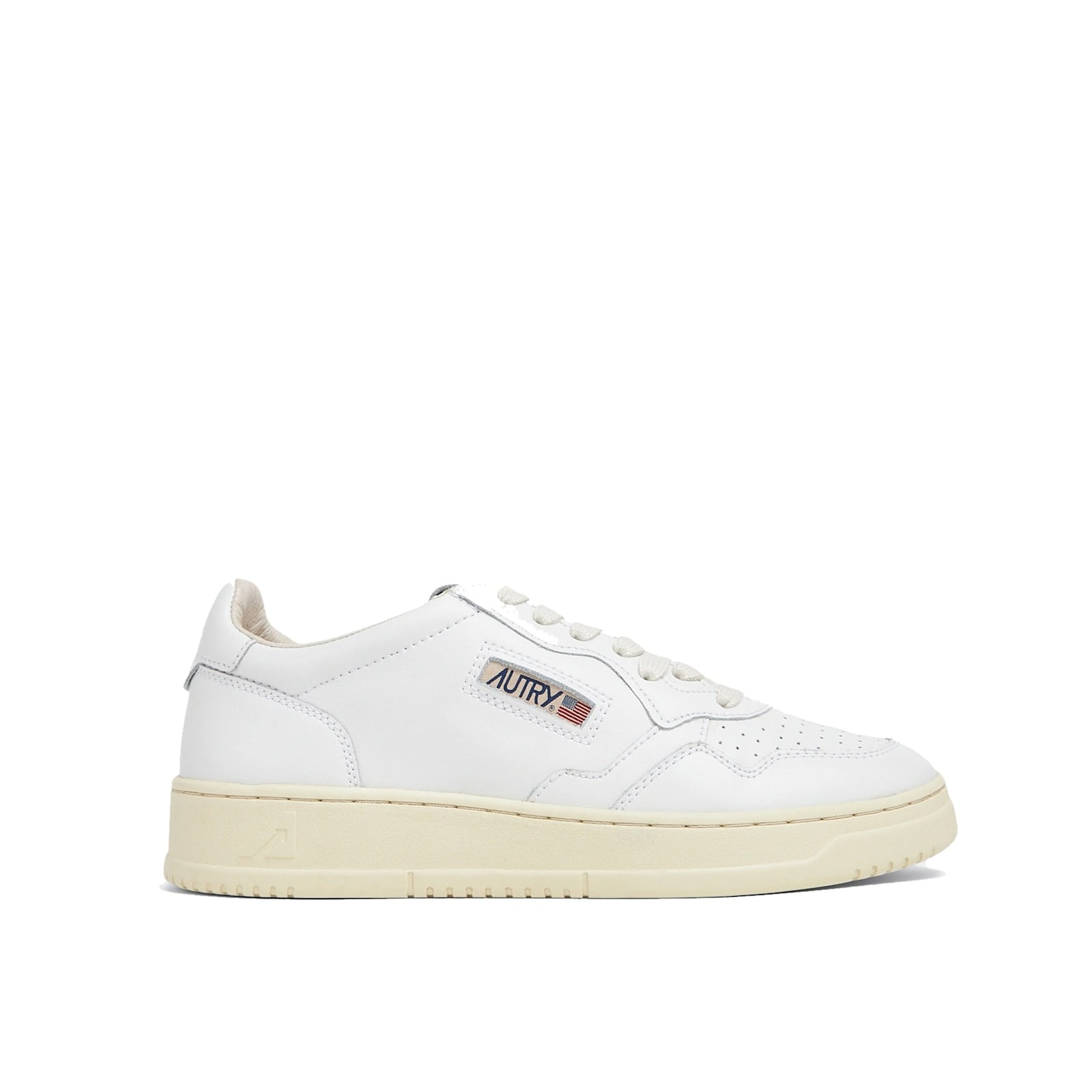 Autry Medalist Leather Sneakers In White