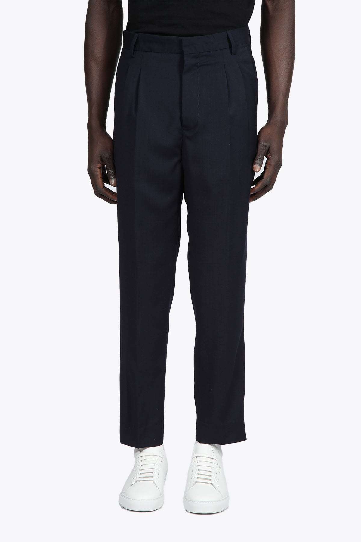 Mauro Grifoni Pantalone Doppia Pince Blue tailored pant with double pleats