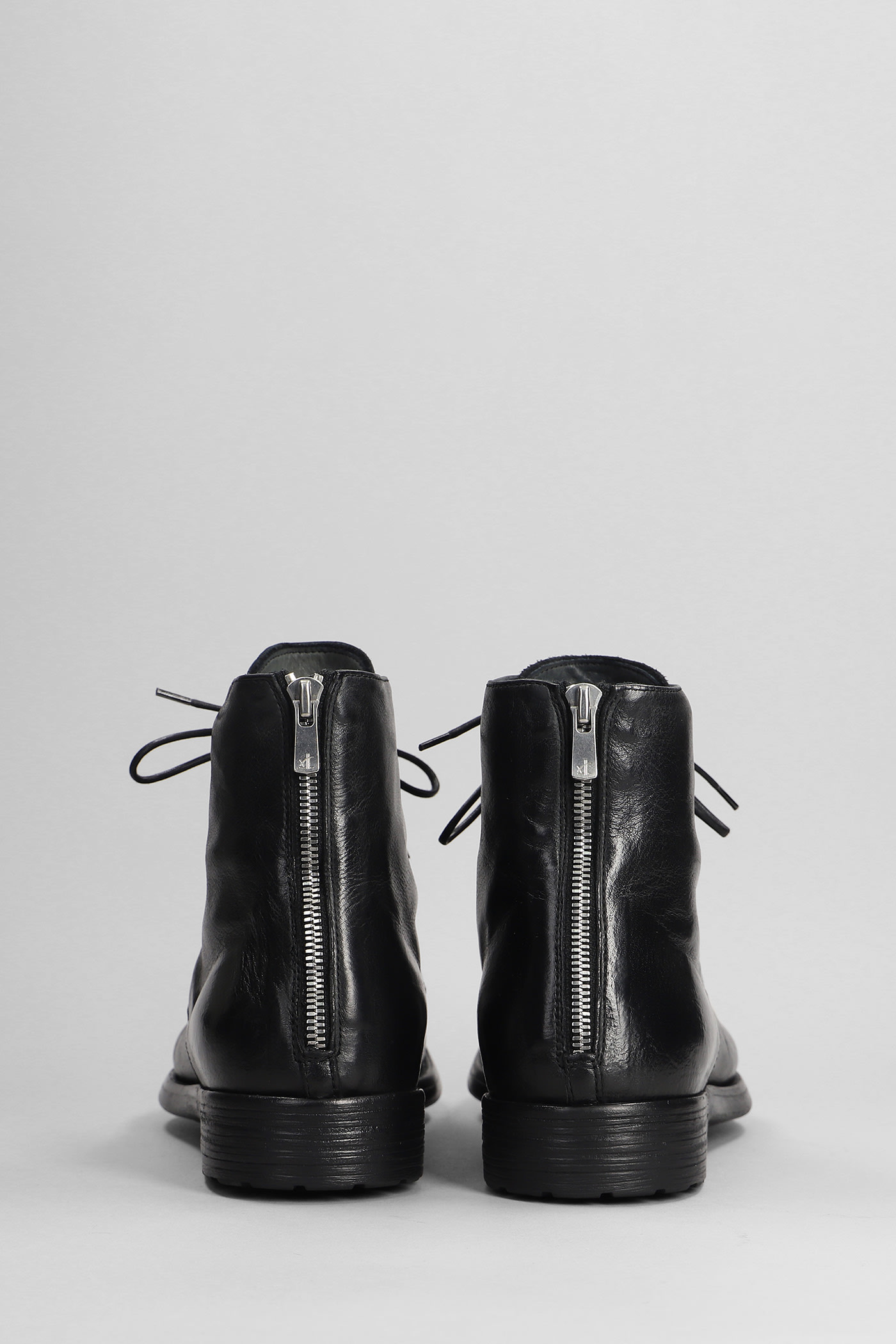 Shop Officine Creative Hive 016 Ankle Boots In Black Leather