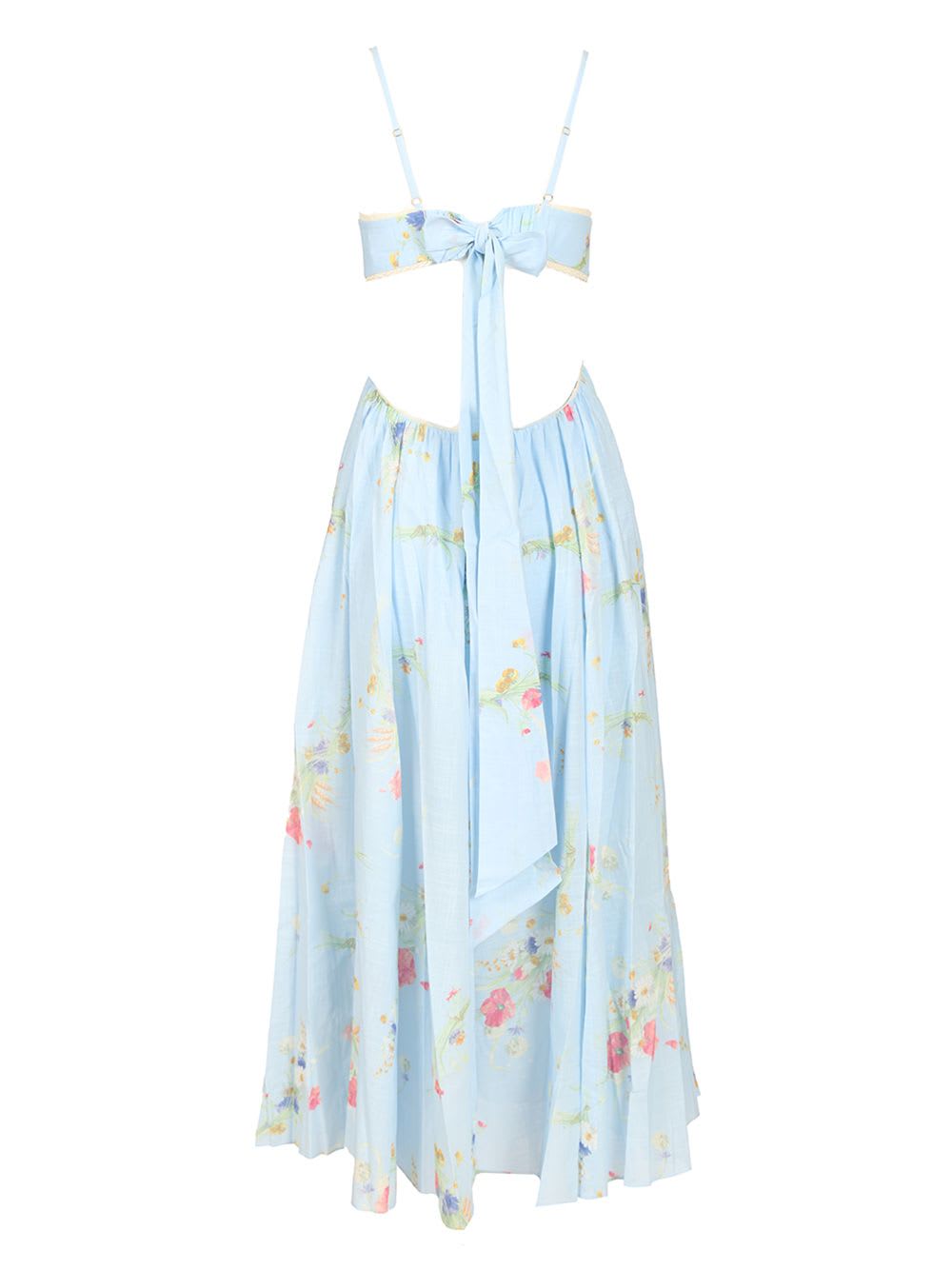 Zimmermann Lucky Printed Cotton Maxi Dress In Blue