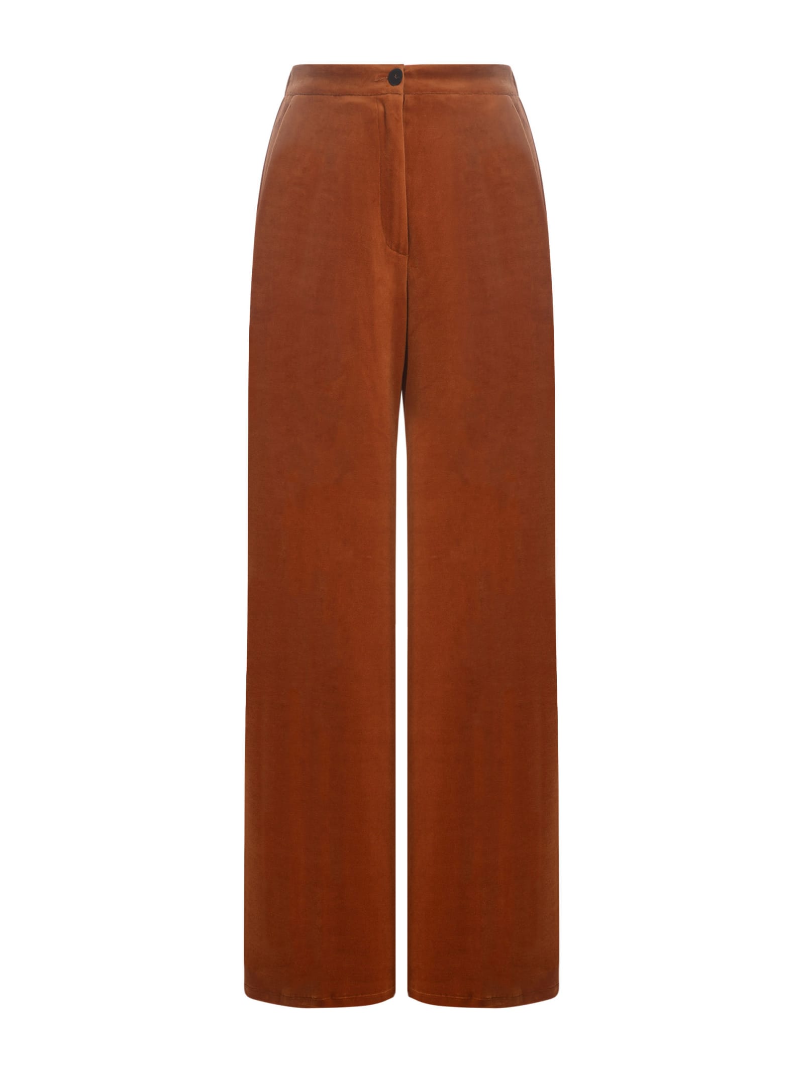 Forte Forte Trousers  In Cotton Chenille In Brown