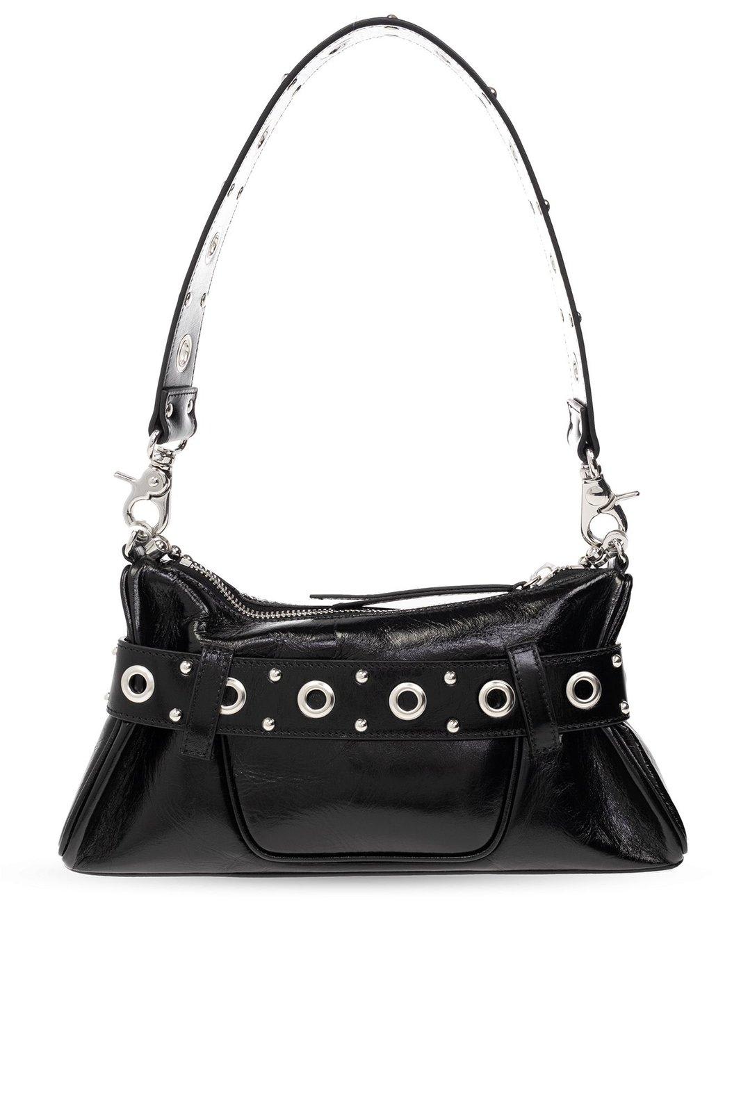 Shop Dsquared2 Gothic Logo Plaque Shoulder Bag In Black