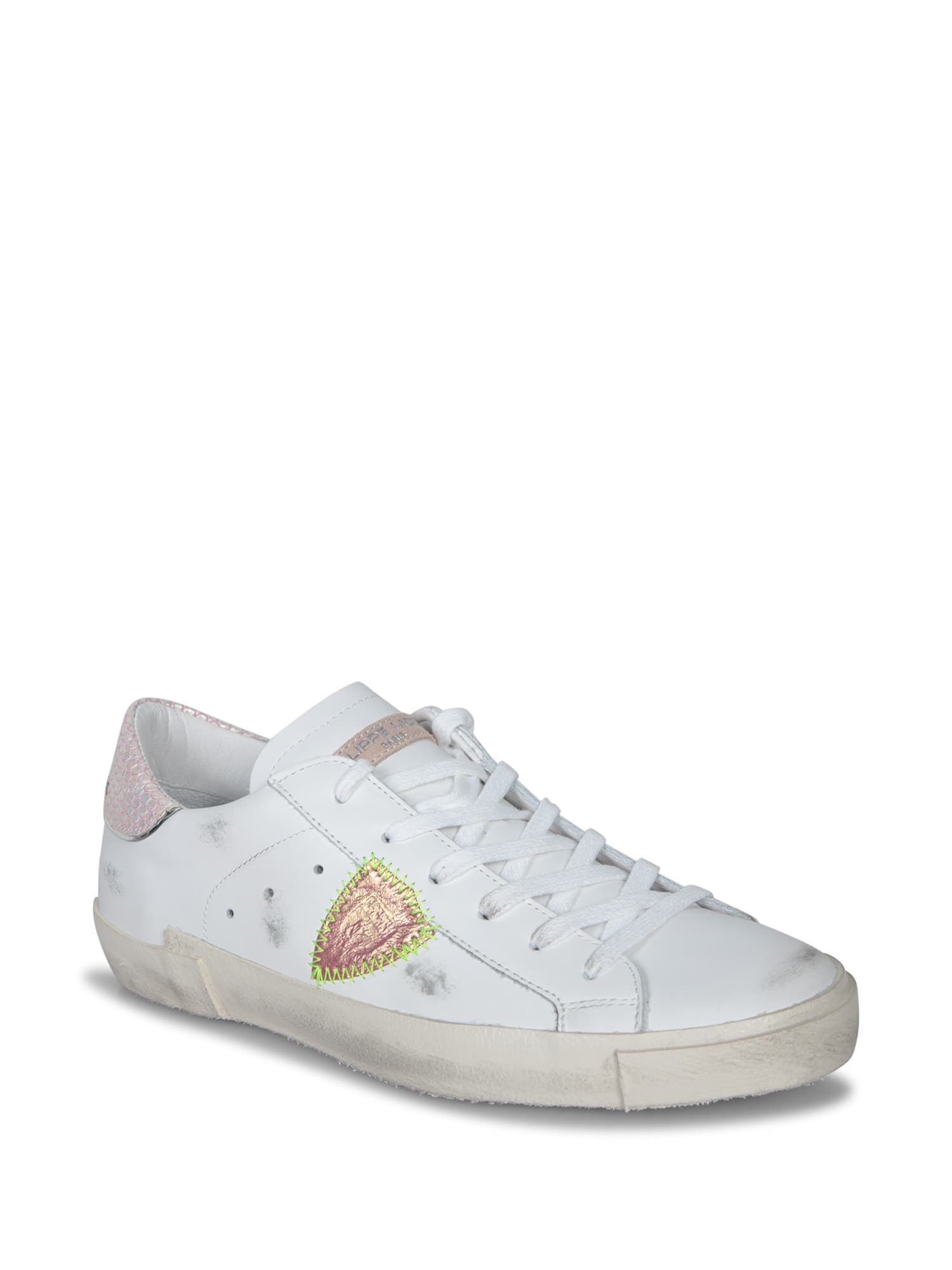 Philippe Model Prsx Low Sneakers In White Leather