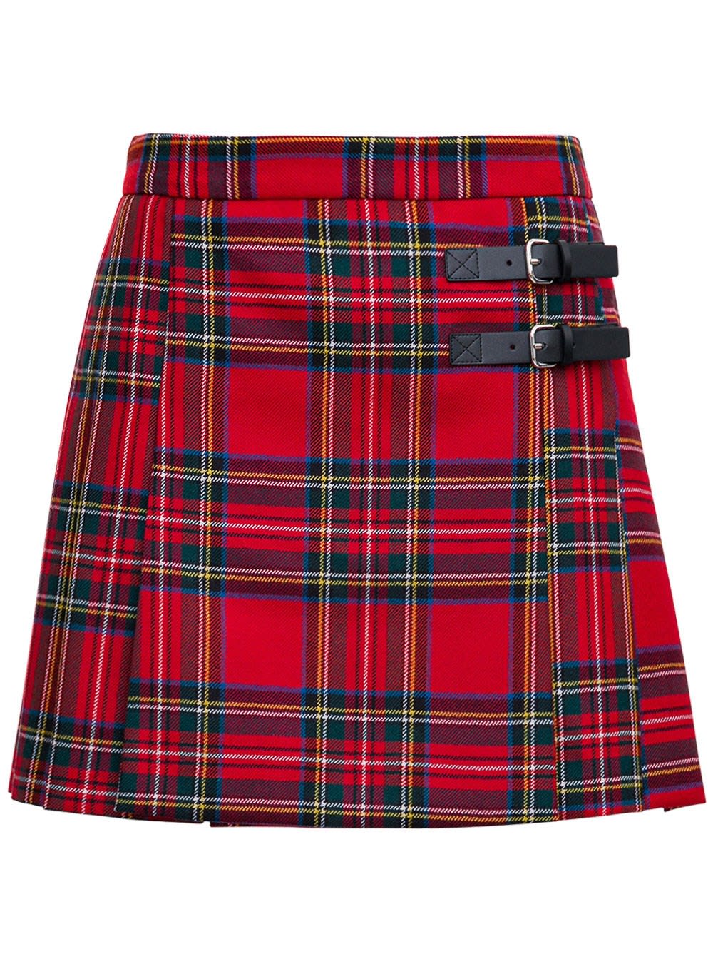 RED Valentino Tartan Wool Skirt