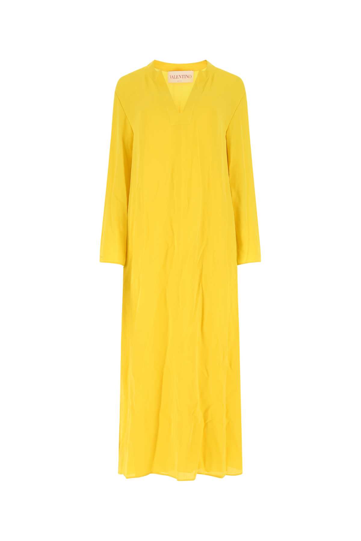 Yellow Crepe Kaftan Dress