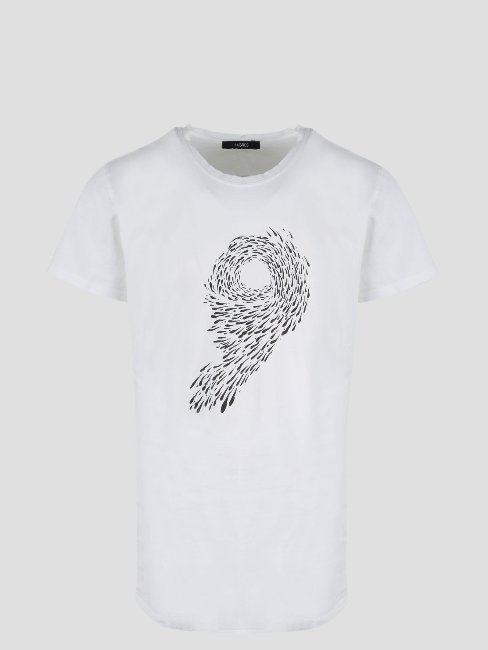 14 Bros Print T-shirt In White