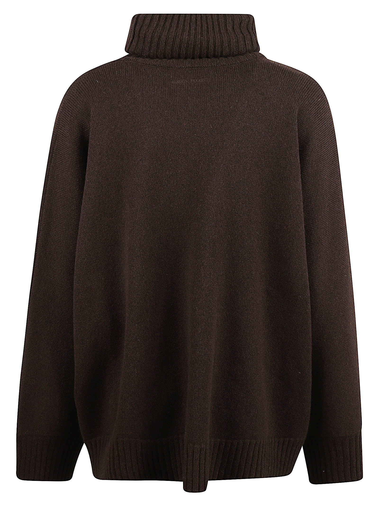 Alberta Ferretti Roll-neck Jumper In Brown