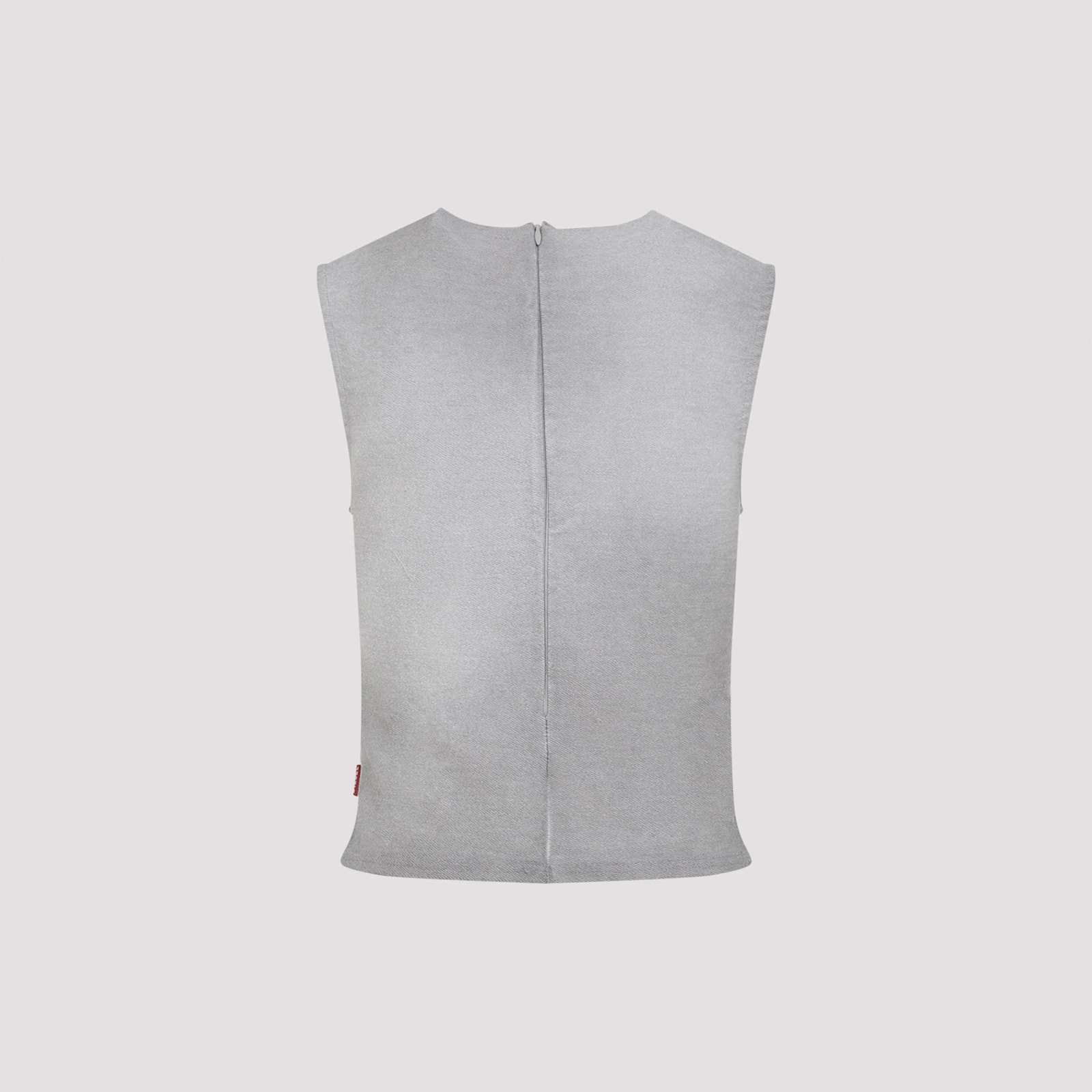 Diesel T-yasmina Distressed Tank Top In C Grey