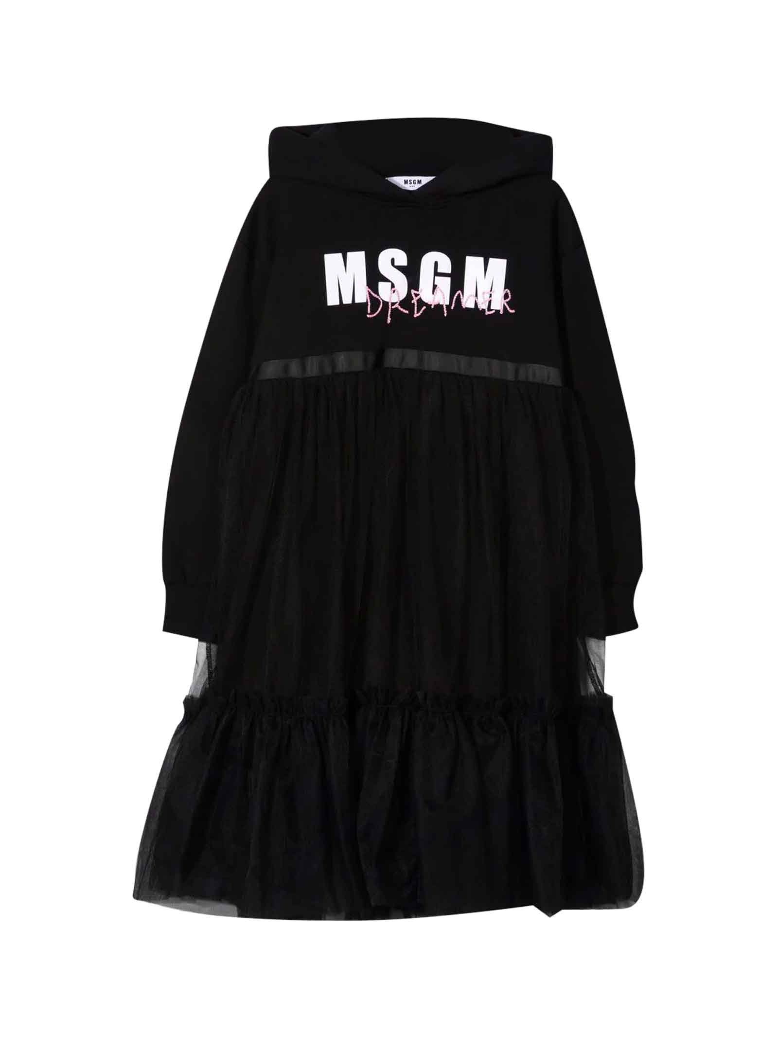 MSGM Girl Black Dress