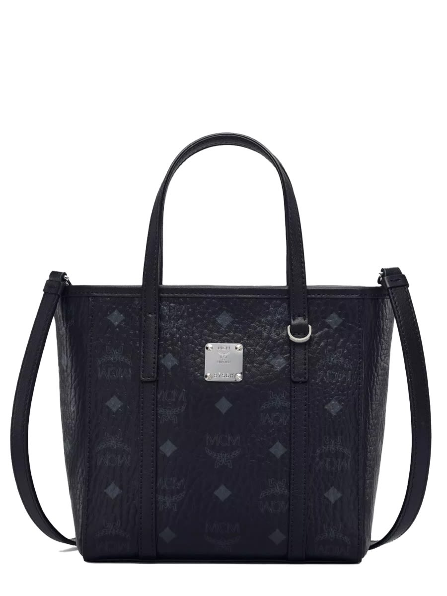 Mcm Toni Top-zip Mini Tote In Black