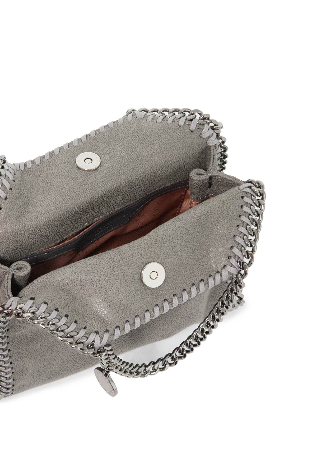 Shop Stella Mccartney Falabella Tiny Handbag In Light Grey (grey)