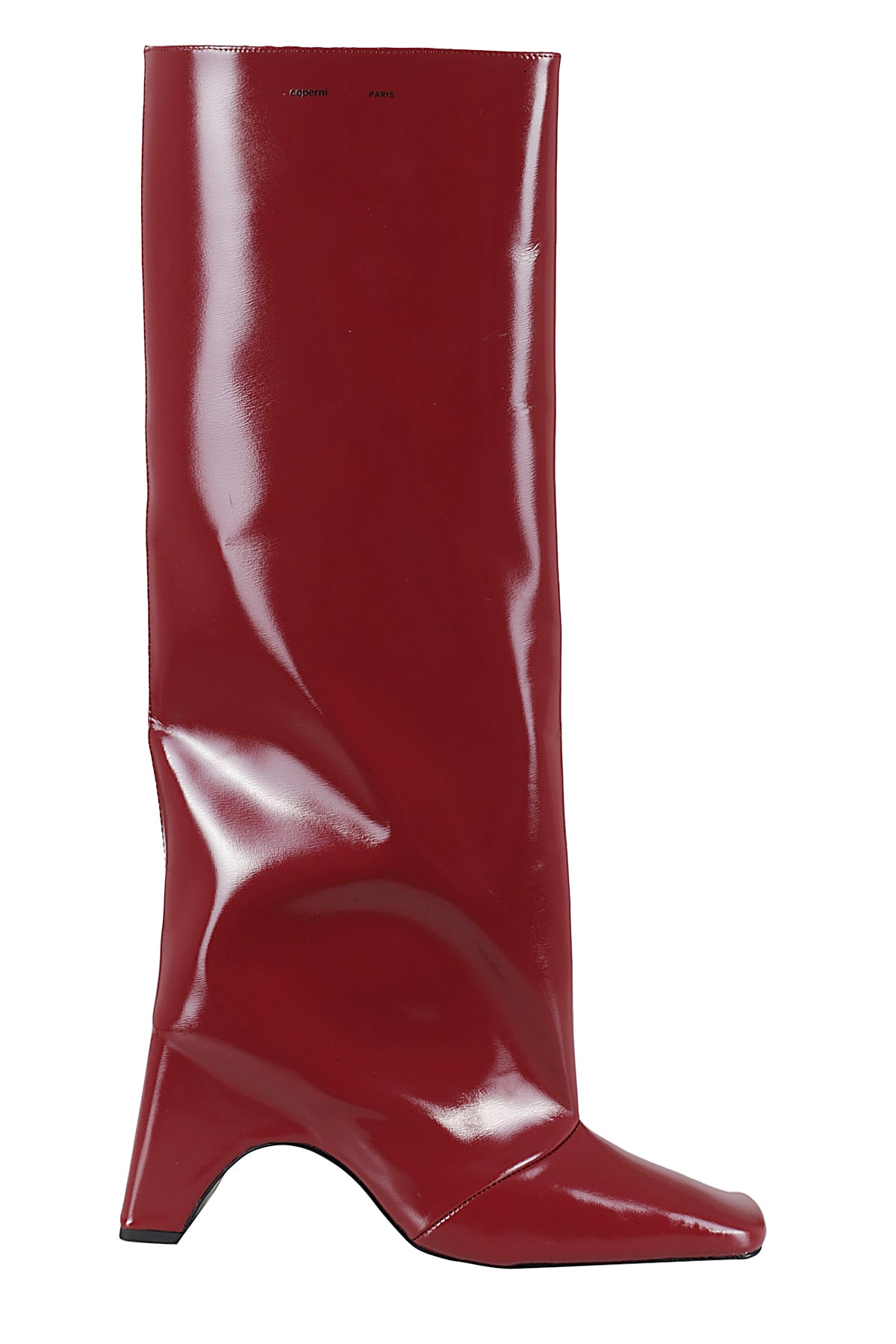 Shop Coperni Gloss Bridge Boot In Red Red