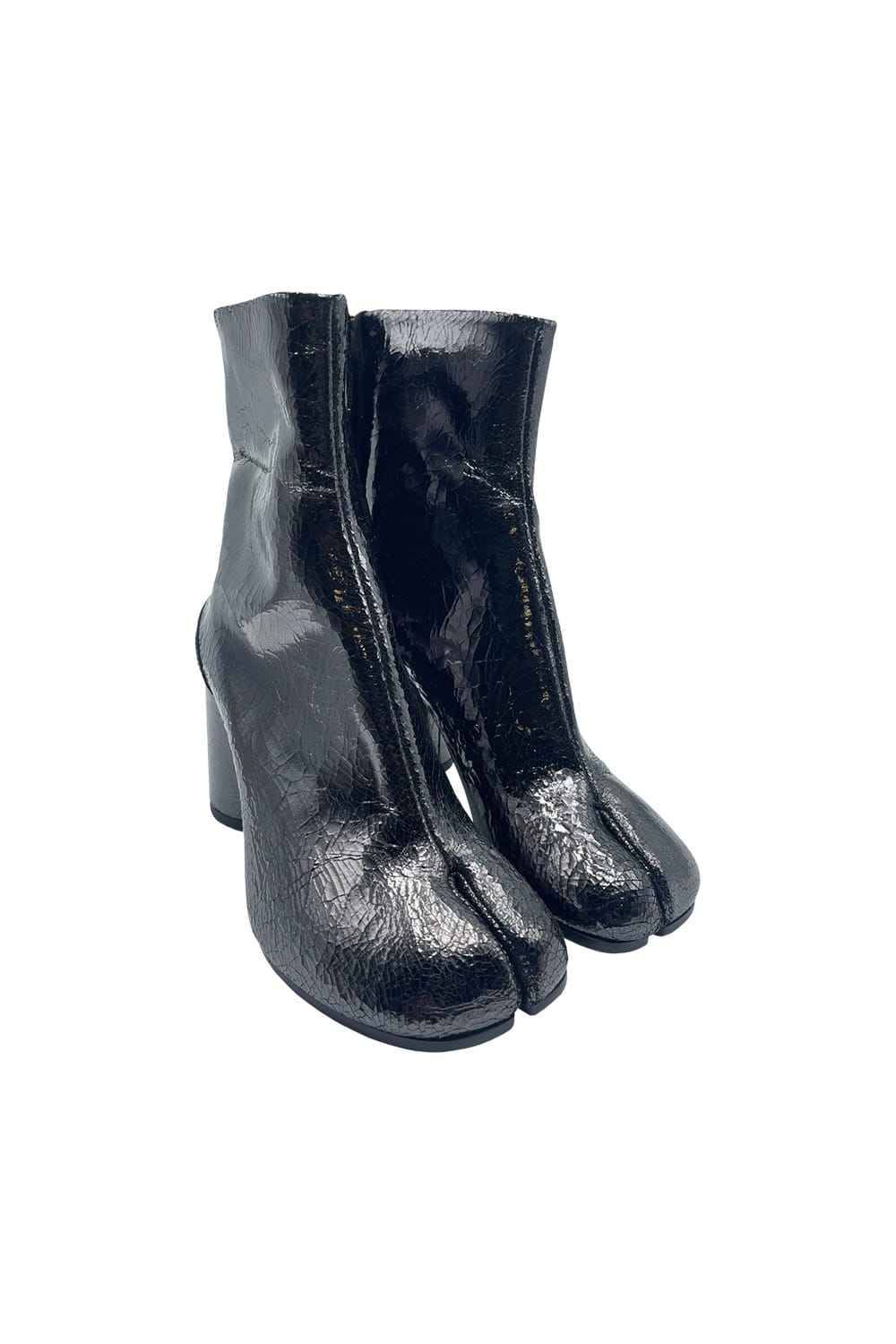 Shop Maison Margiela Broken Mirror Tabi Boots In Black