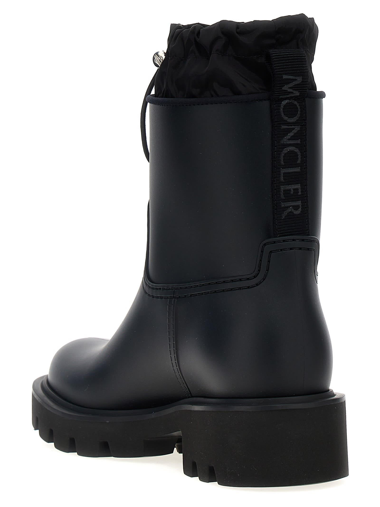 Shop Moncler Kickstream Ankle Boots In Black