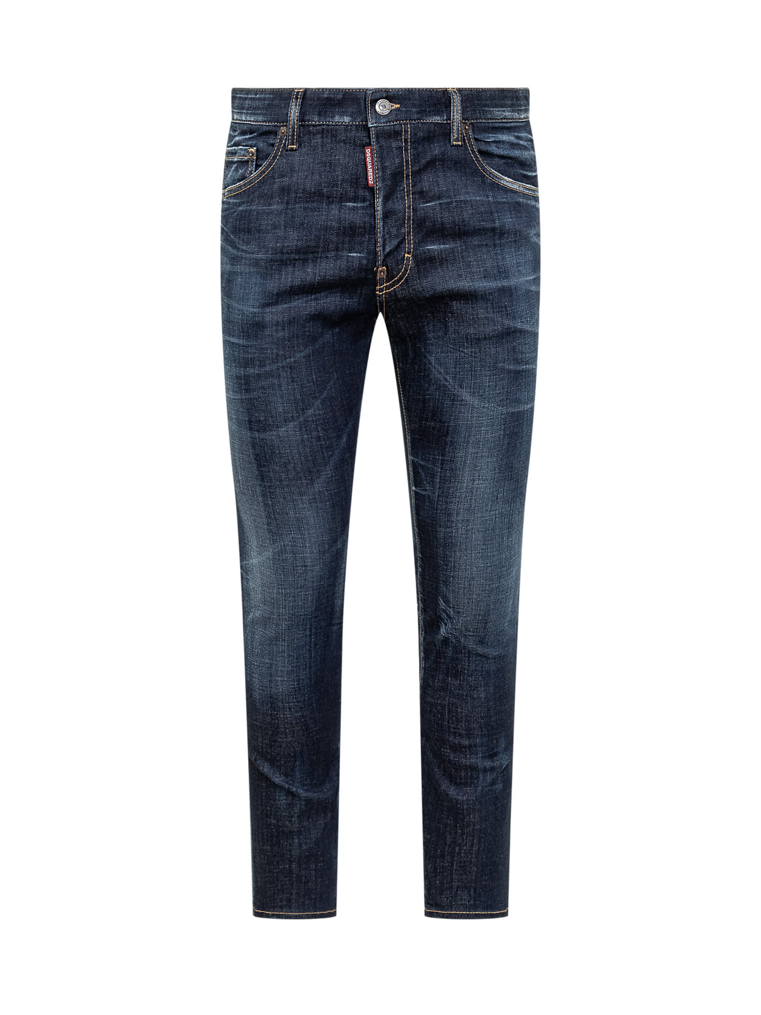 Shop Dsquared2 Skater Jeans In Navy Blue