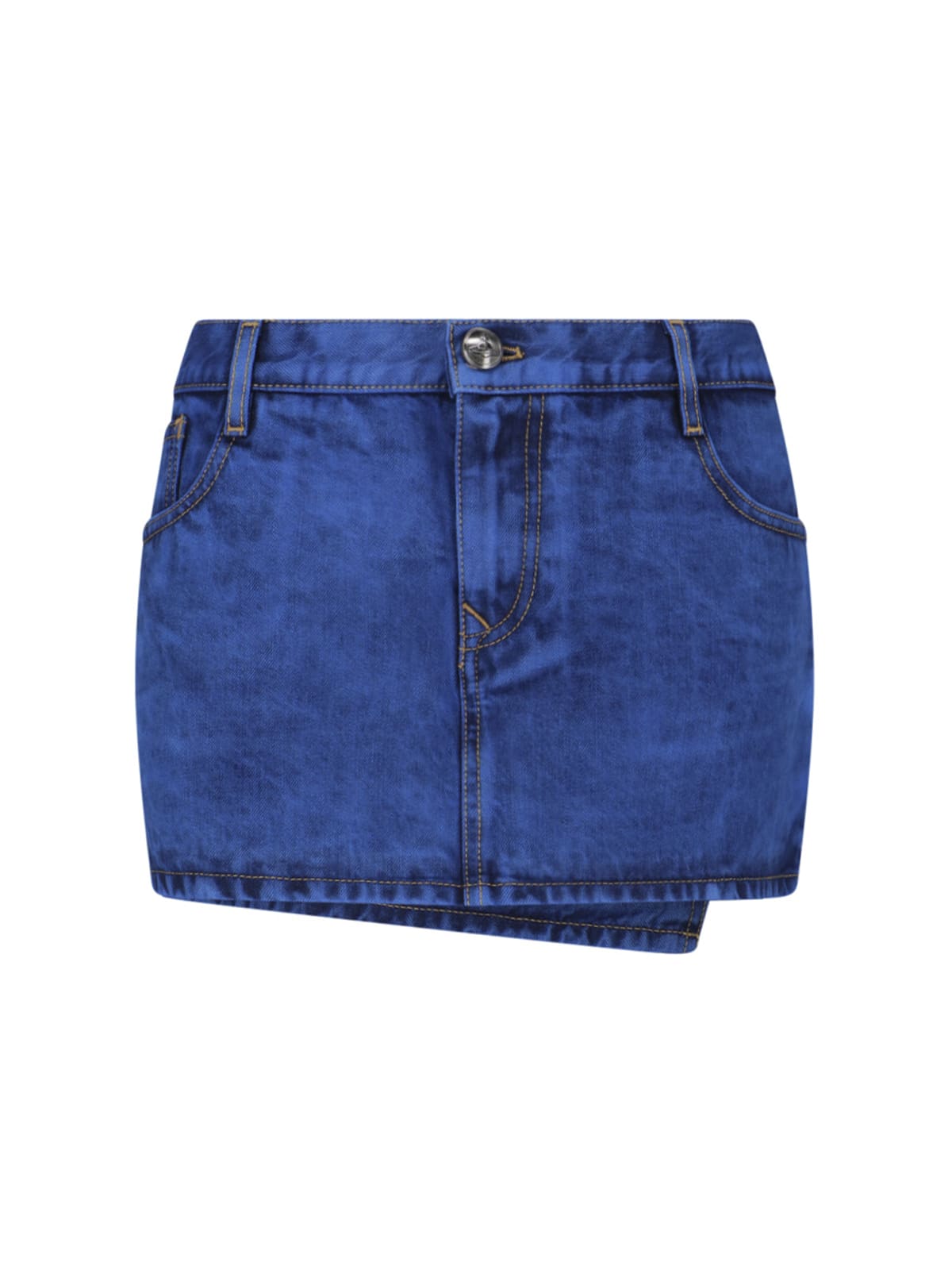 Shop Vivienne Westwood Denim Mini Skirt In Blue
