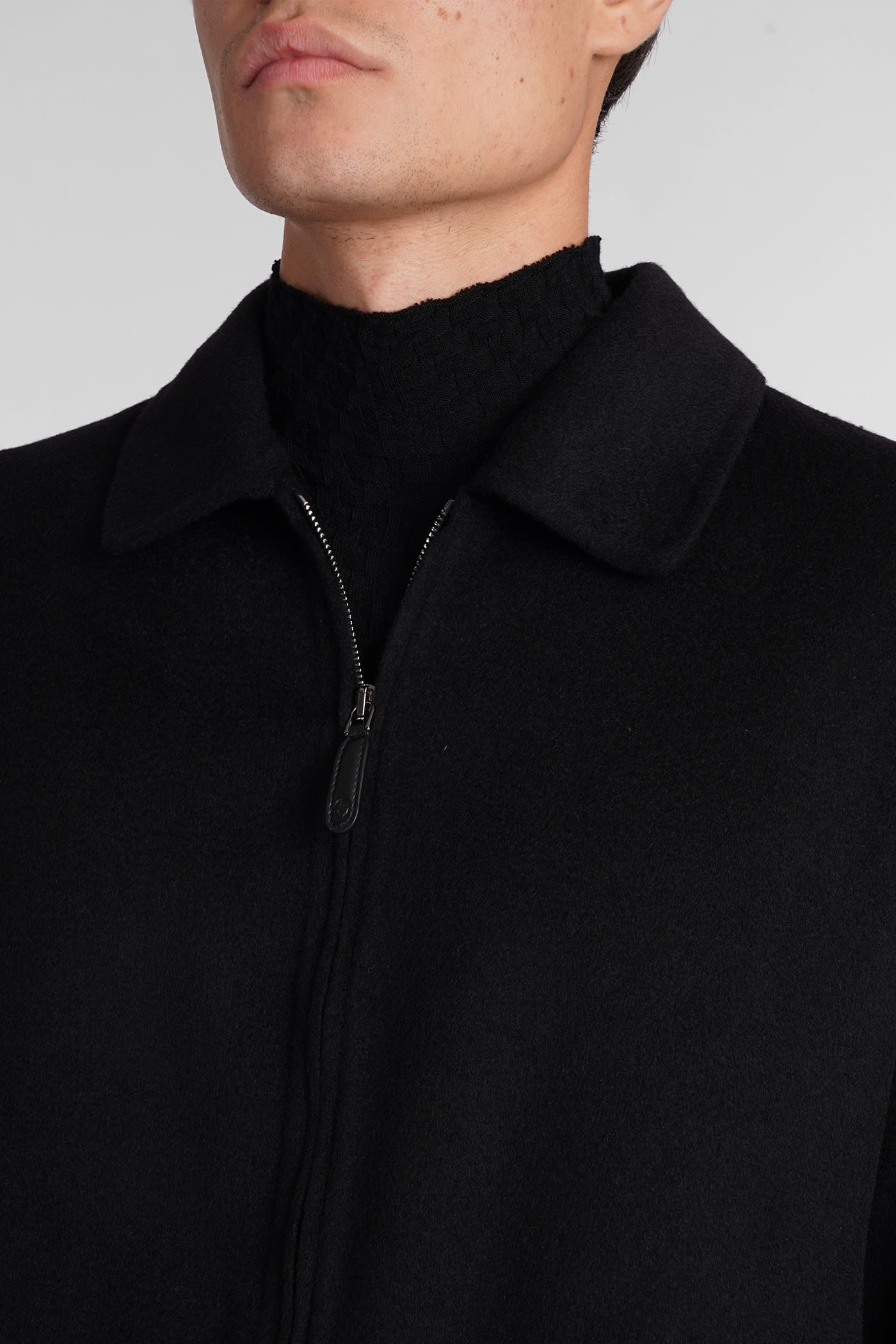 Shop Giorgio Armani Casual Jacket In Black Cashmere