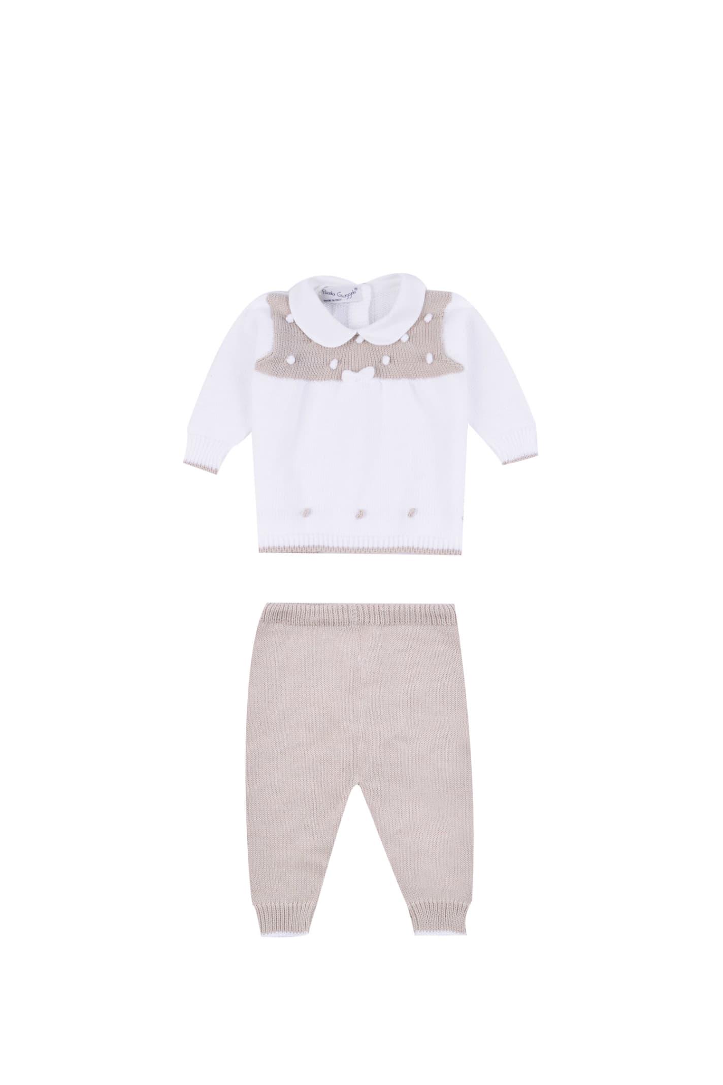 Piccola Giuggiola Babies' Cotton Sweater And Pants