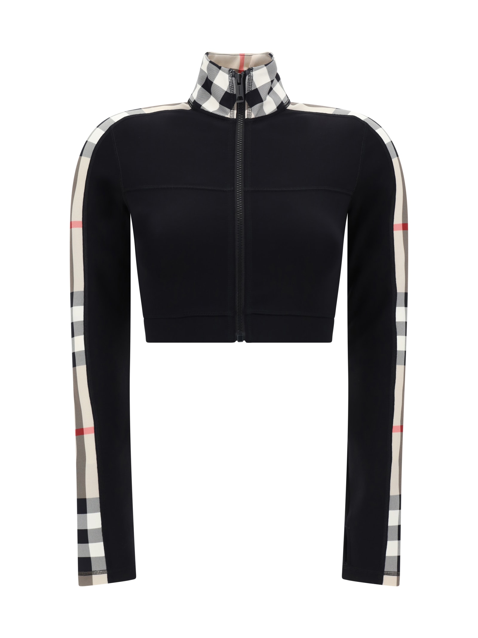 Burberry Cropped Polyamide Blend Top With High Collar