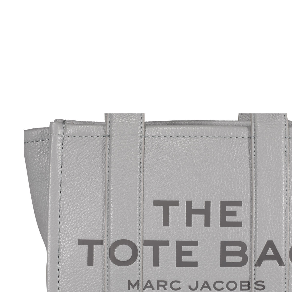 Marc Jacobs The Leather Medium Tote Bag In Grey