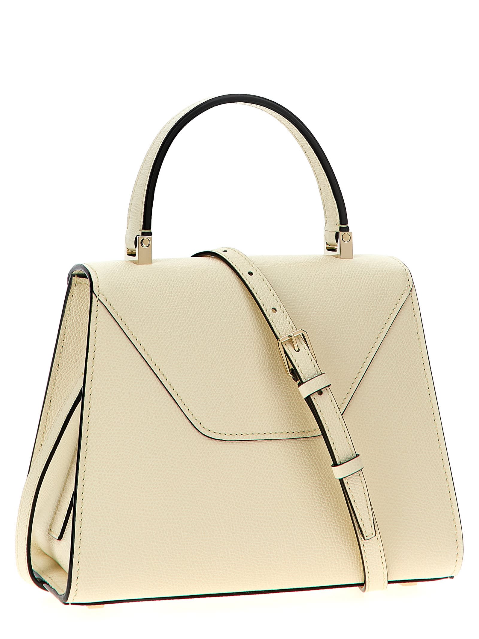 Shop Valextra Iside Small Handbag In White