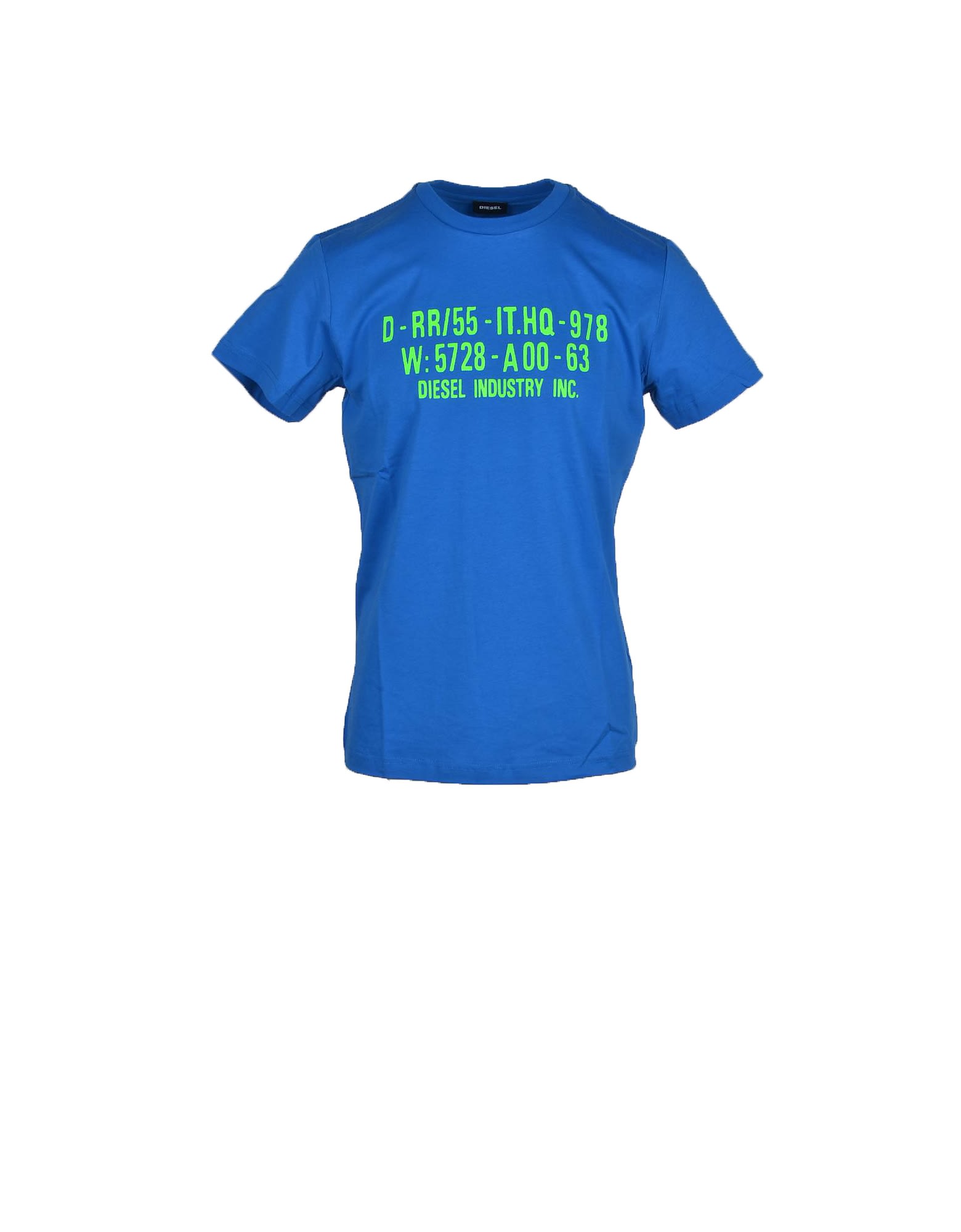Diesel Mens Light Blue T-shirt
