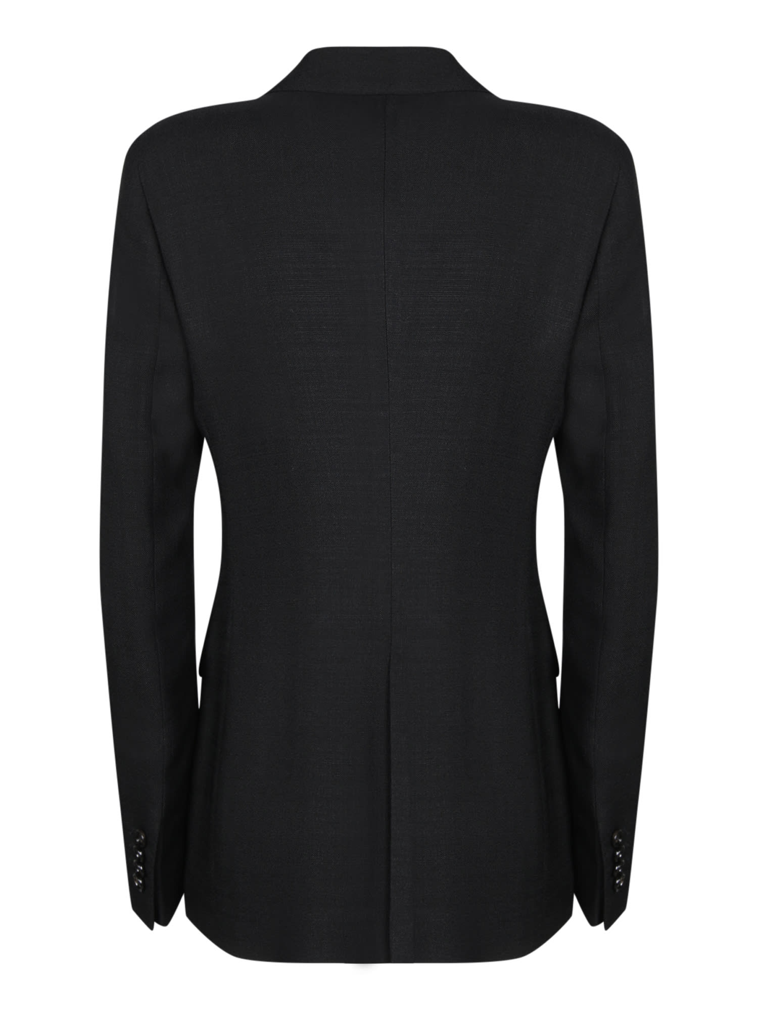 Tagliatore Stretch Wool Double-breasted Jacket In Black