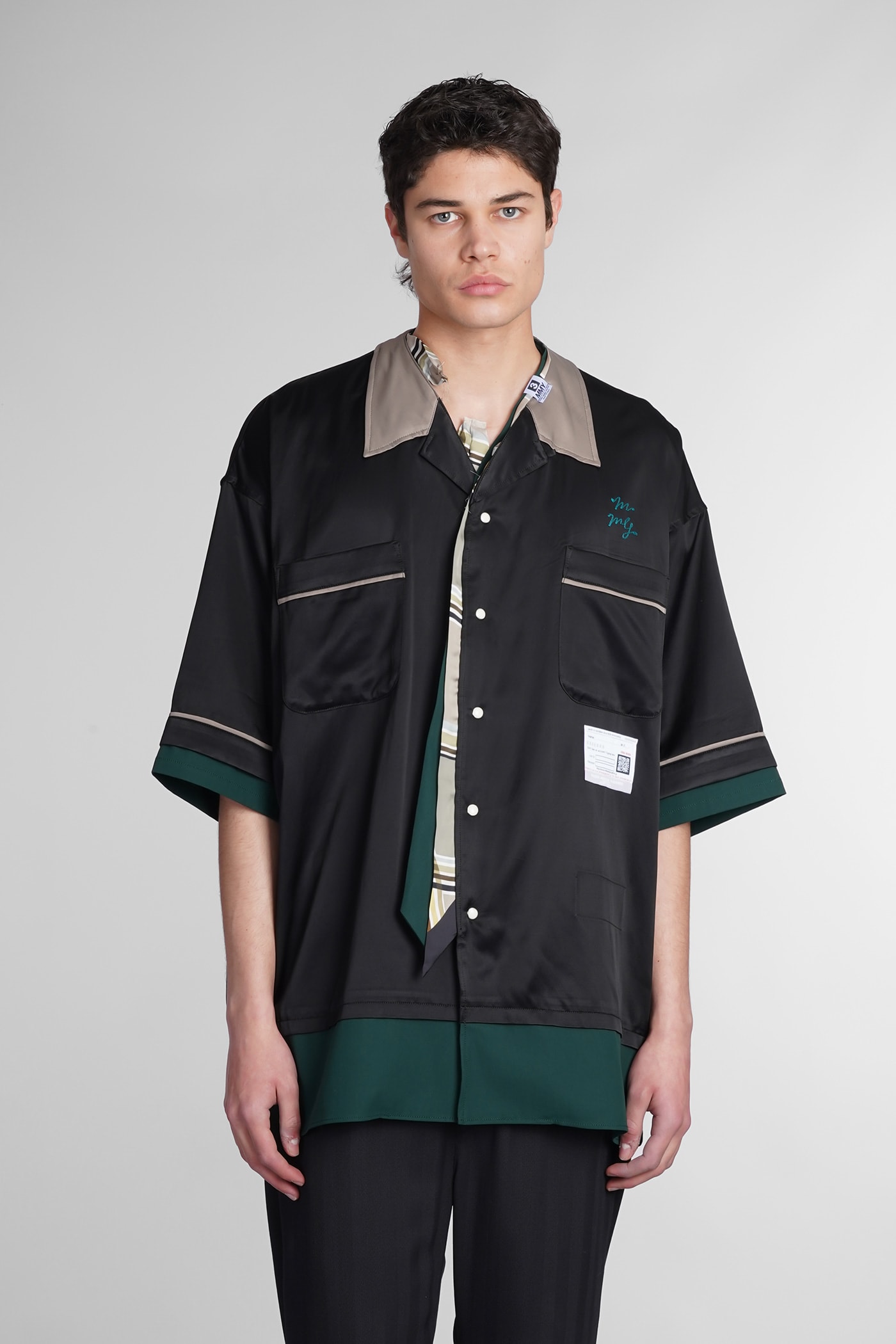 MIHARAYASUHIRO SHIRT IN BLACK RAYON