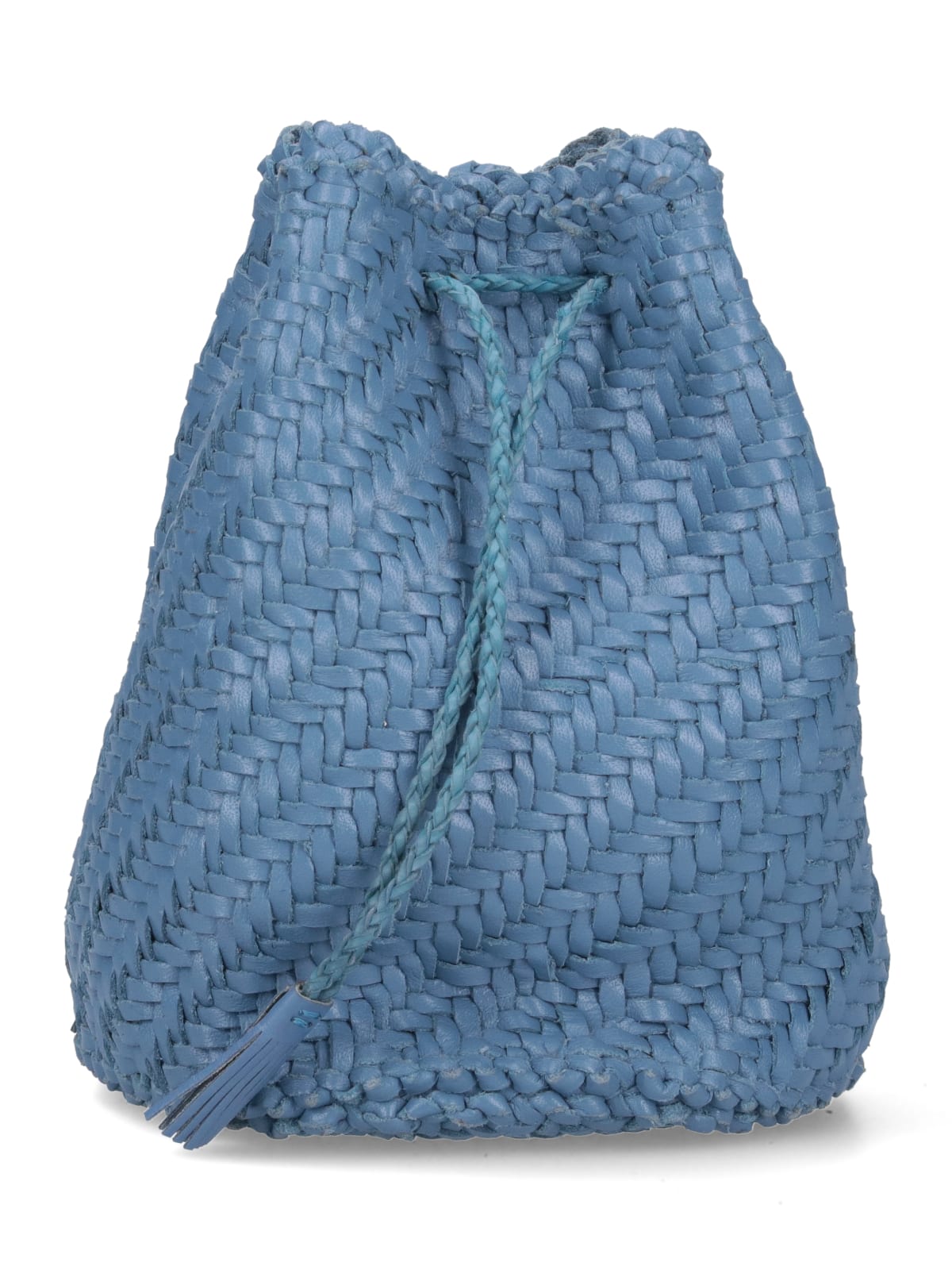 Shop Dragon Diffusion Pompom Bucket Bag In Light Blue