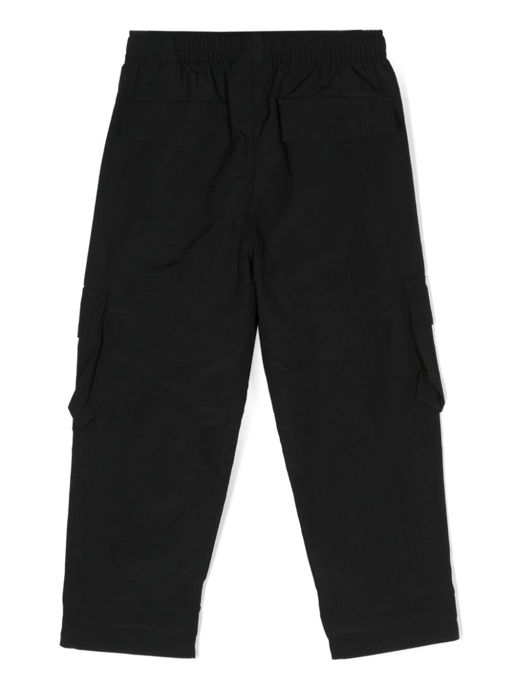Shop Marcelo Burlon County Of Milan Cargo Trousers With Logo Patch In Black