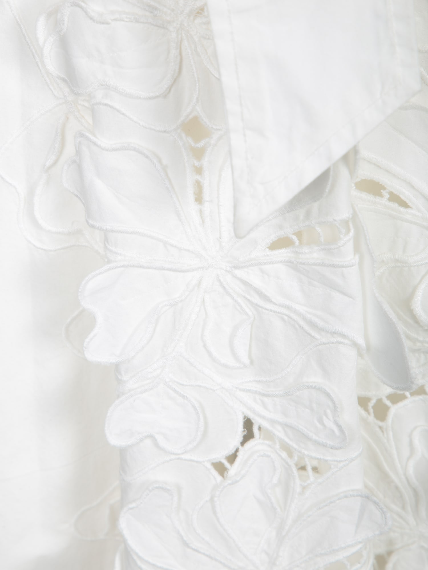 Shop Forte Forte Dress With Embroidered Petals In White