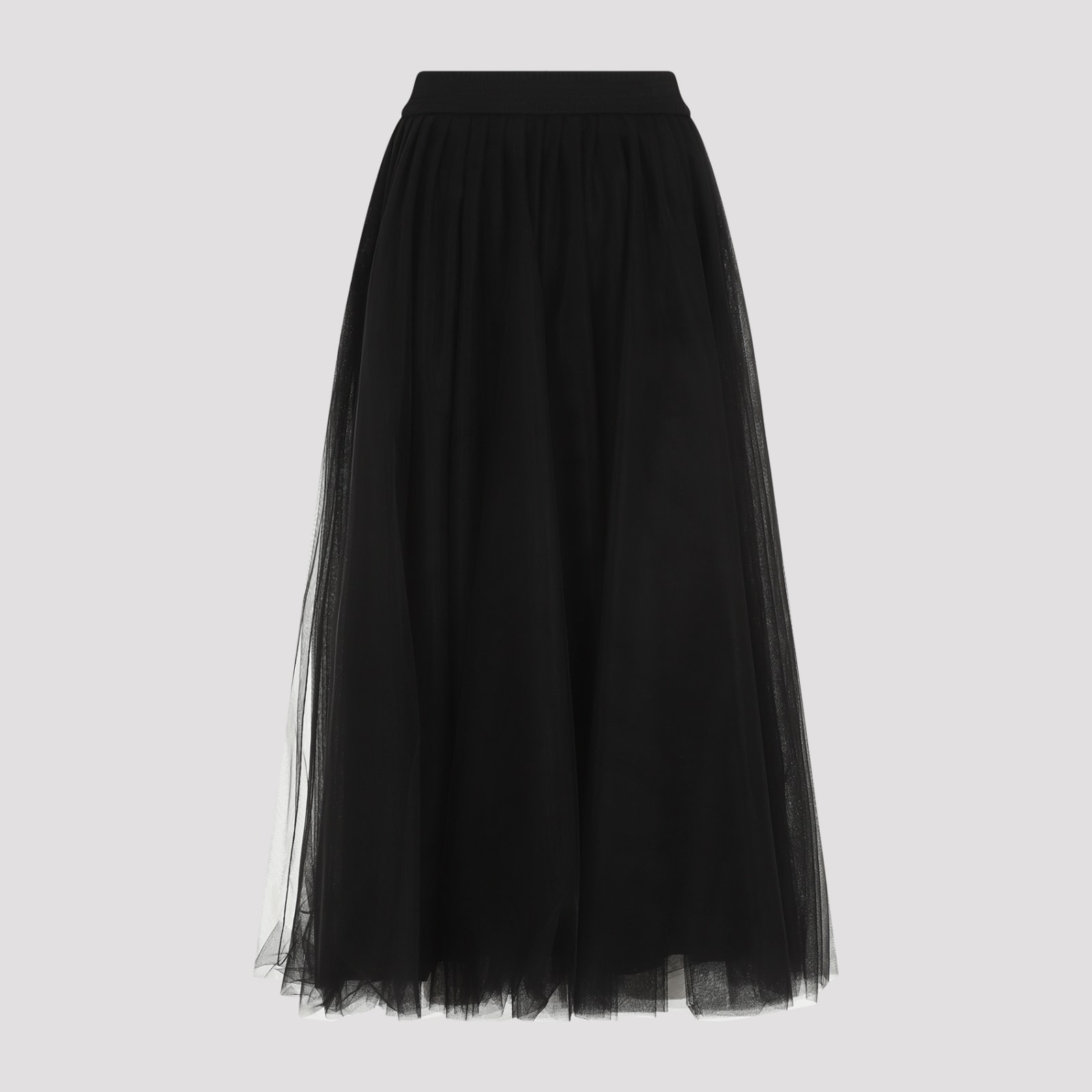 Shop Fabiana Filippi Tulle Skirt In Nero