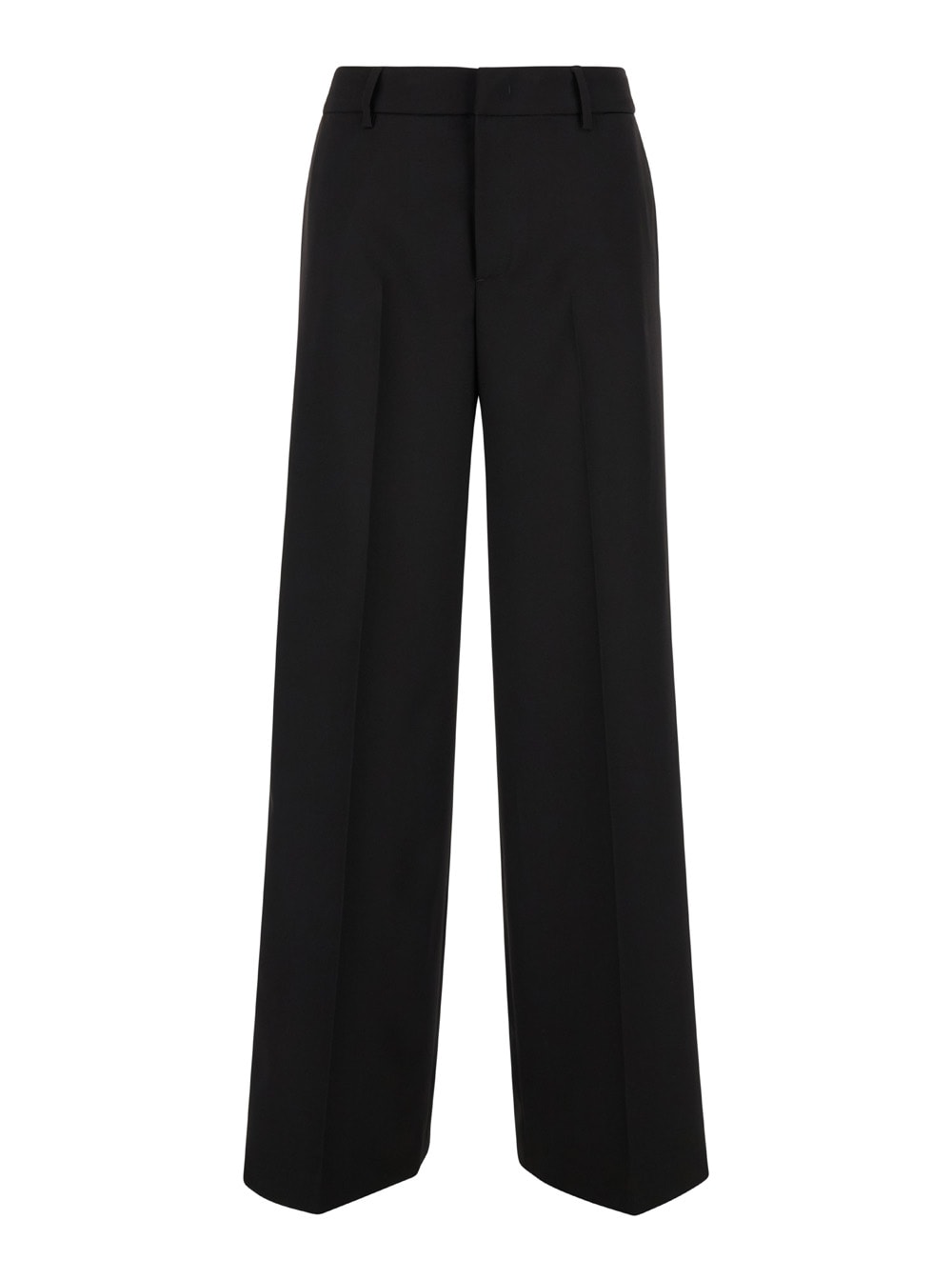 Tailored lorenza High Waisted Black Trousers In Technical Fabric Woman