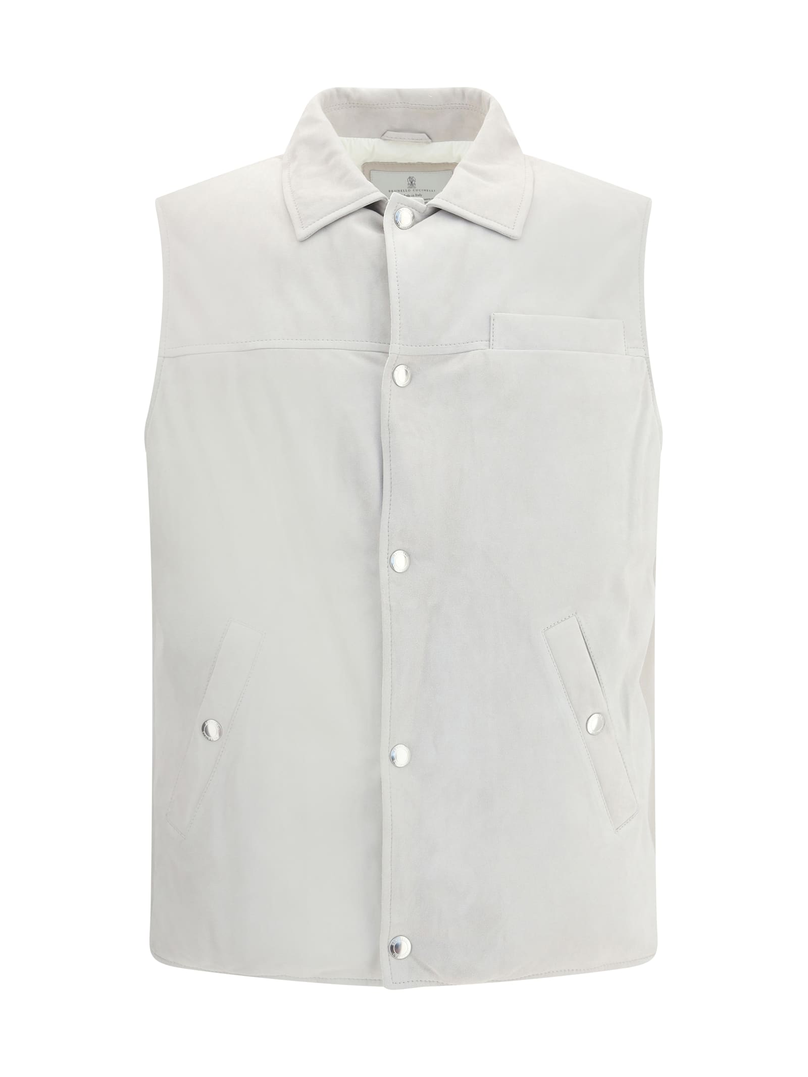 Brunello Cucinelli Men Padded Leather Vest