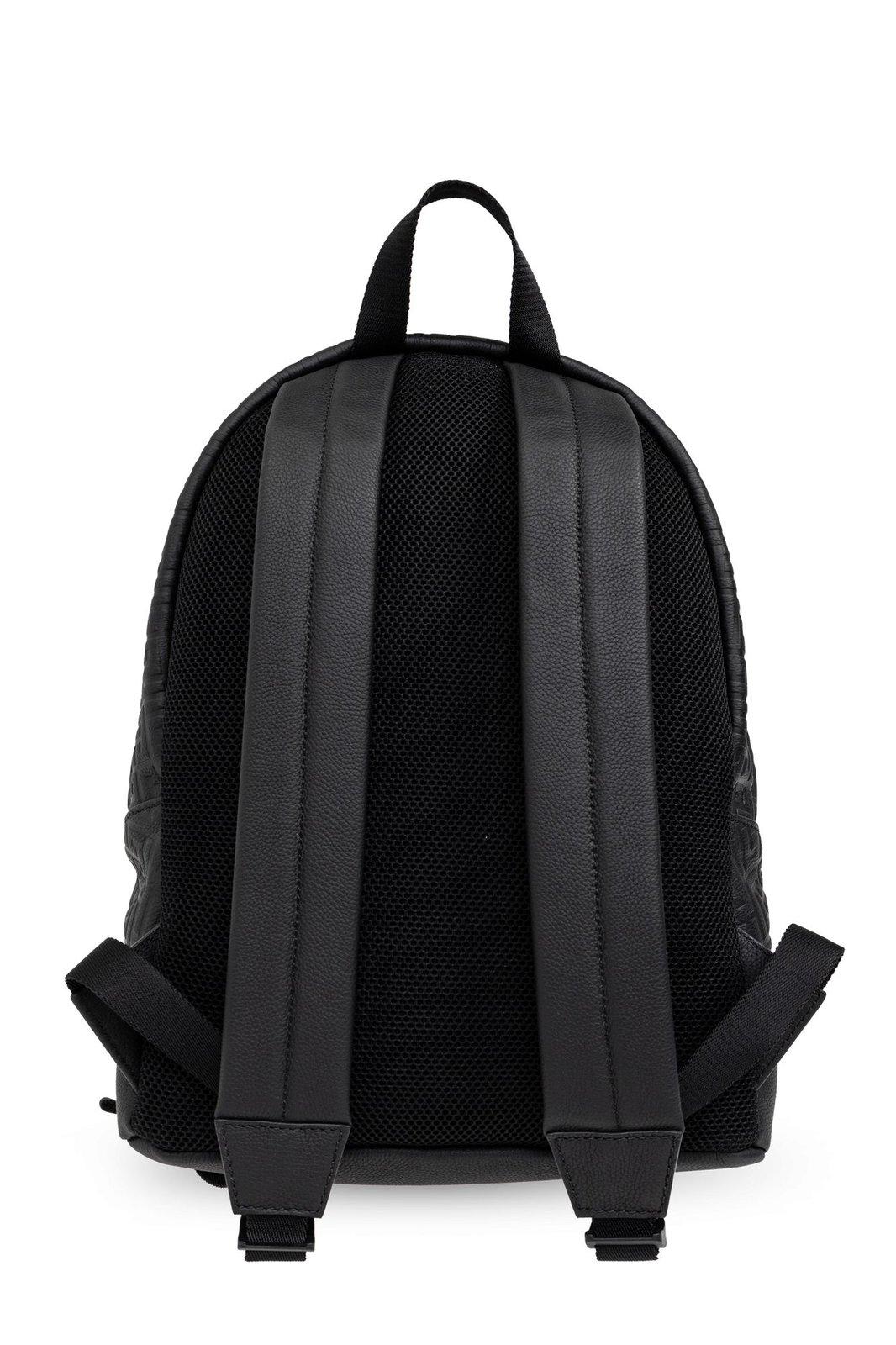 Shop Balmain Pb Labyrinth Monogram Backpack In Black