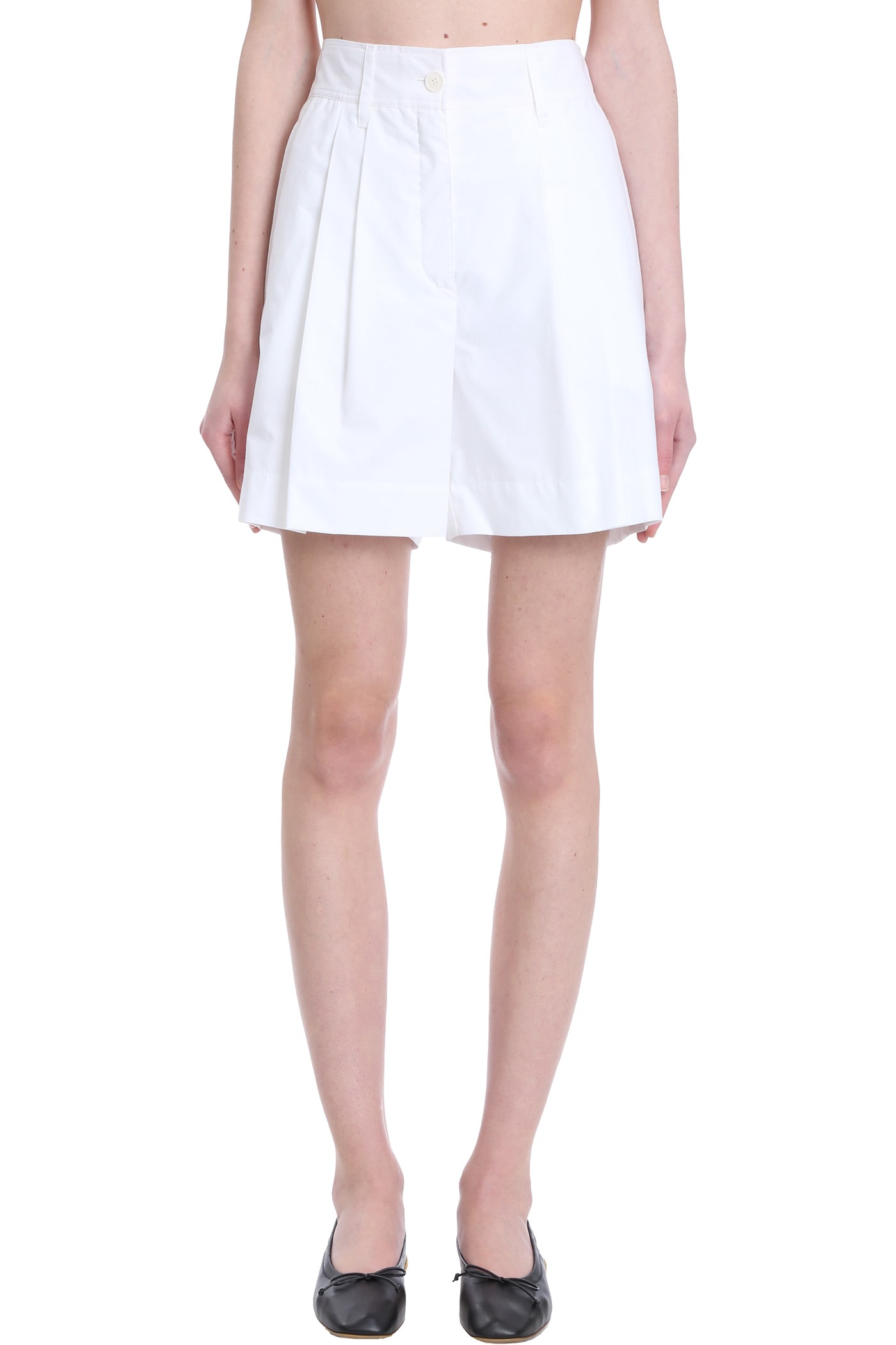 Lanvin Shorts In White Cotton